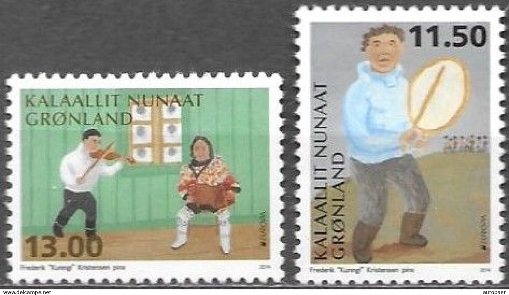 Denmark Greenland 2014 Europa Cept Music Instruments Michel 660-61 ** MNH Neuf Postfrisch - 2014