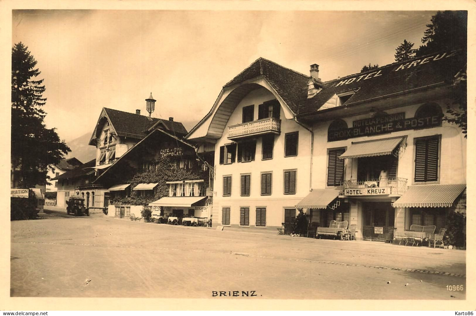 Brienz , Bern * Carte Photo * Hotel KREUZ * Berne Suisse Schweiz - Brienz