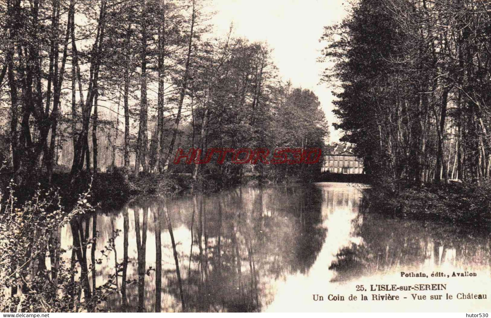 CPA L'ISLE SUR SEREIN - YONNE - VUE SUR LE CHATEAU - L'Isle Sur Serein