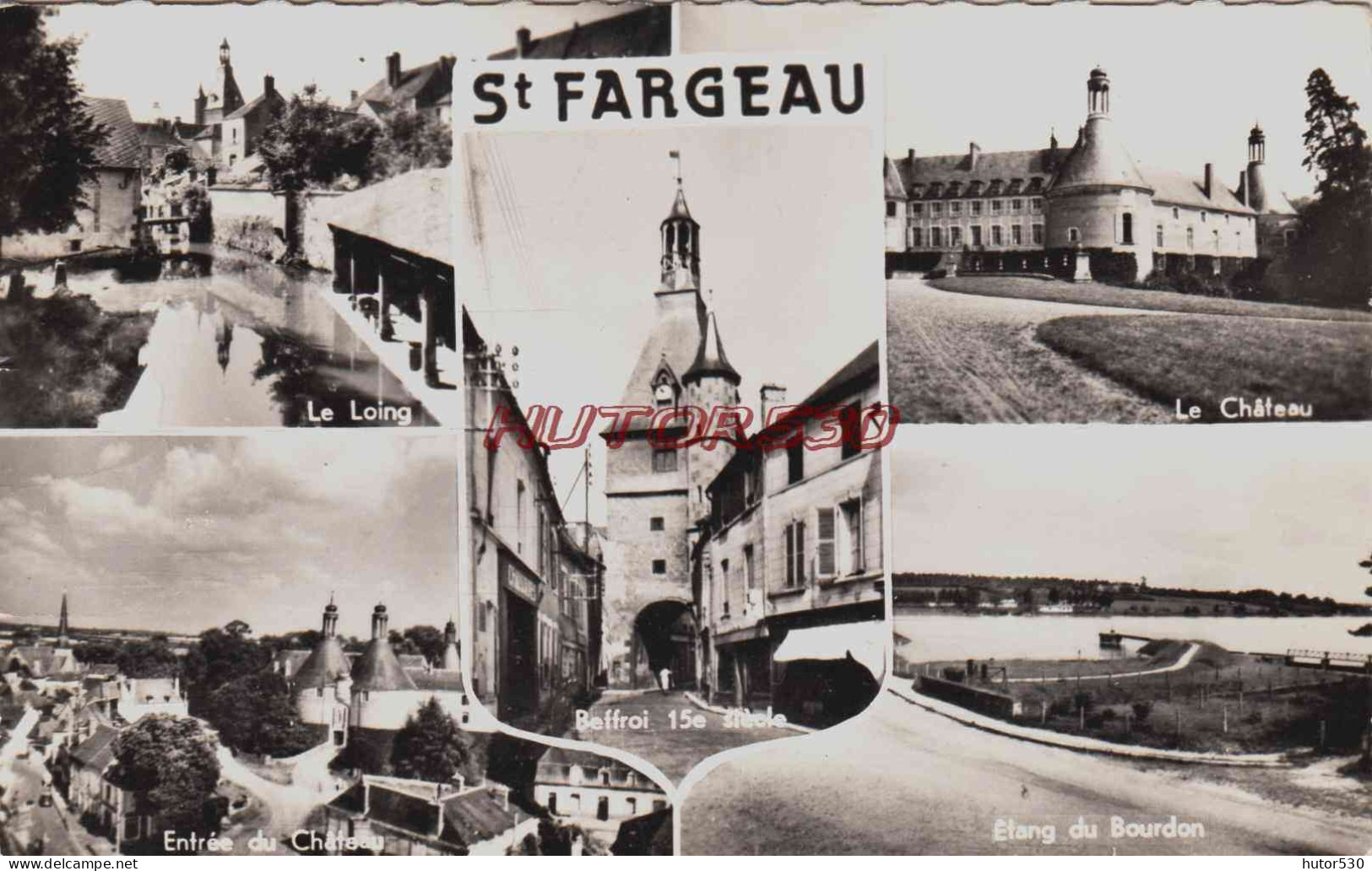 CPSM SAINT FARGEAU - YONNE - MULTIVUES - Saint Fargeau