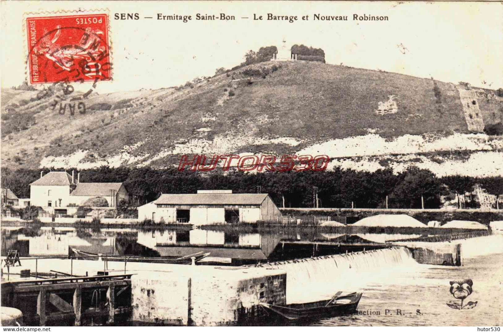 CPA SENS - YONNE - LE BARRAGE ET NOUVEAU ROBINSON - Sens