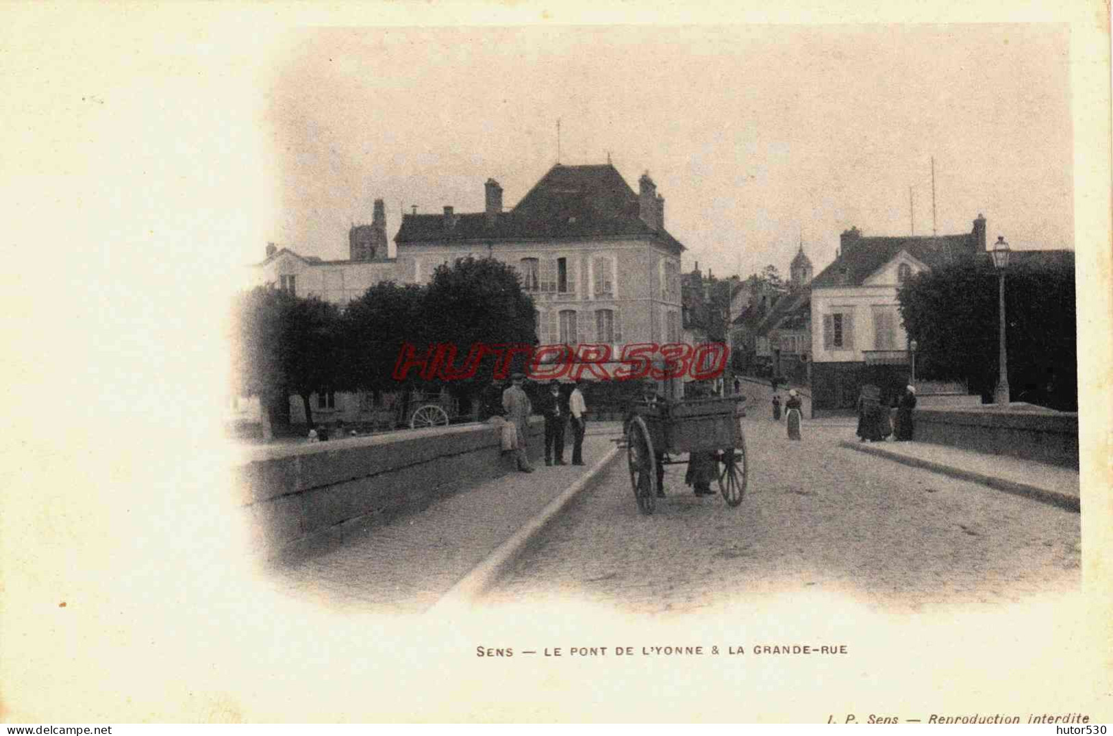 CPA SENS - YONNE - LE PONT ET LA GRANDE RUE - Sens