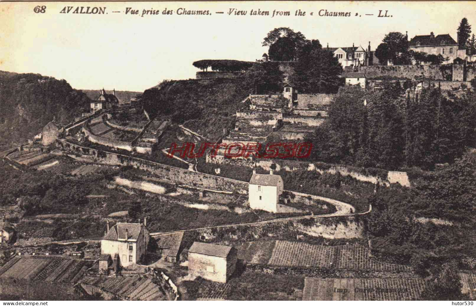 CPA AVALLON - YONNE - VUE PRISE DES CHAUMES - Avallon