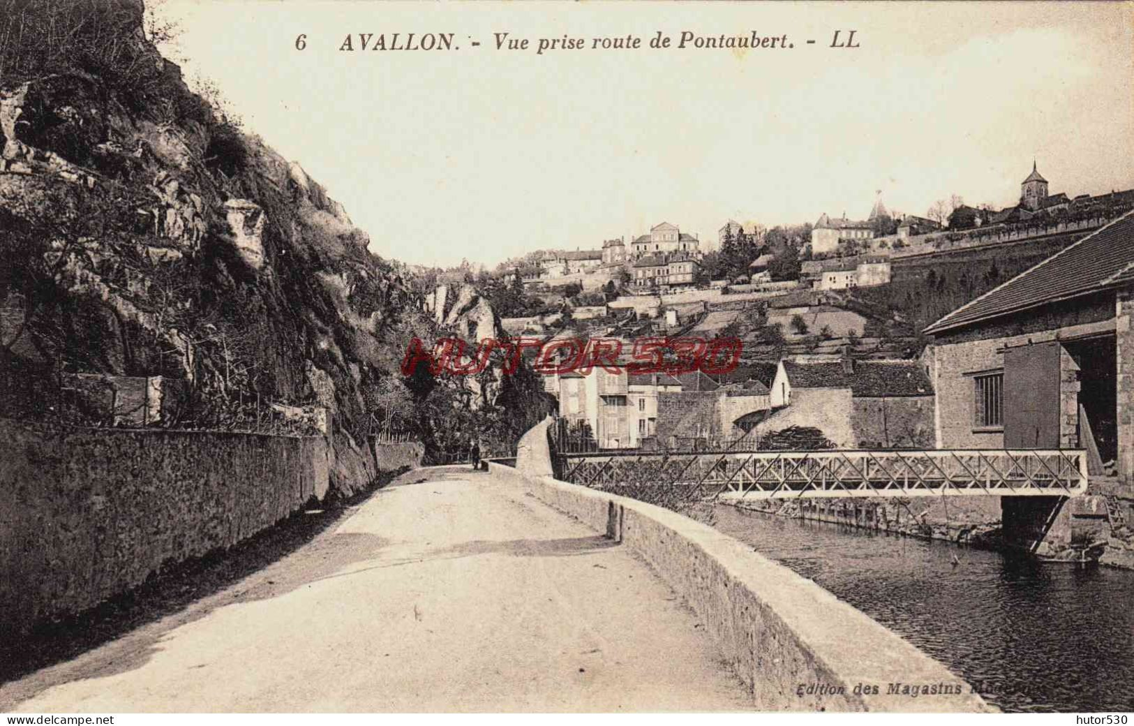 CPA AVALLON - YONNE - ROUTE DE PONTAUBERT - Avallon