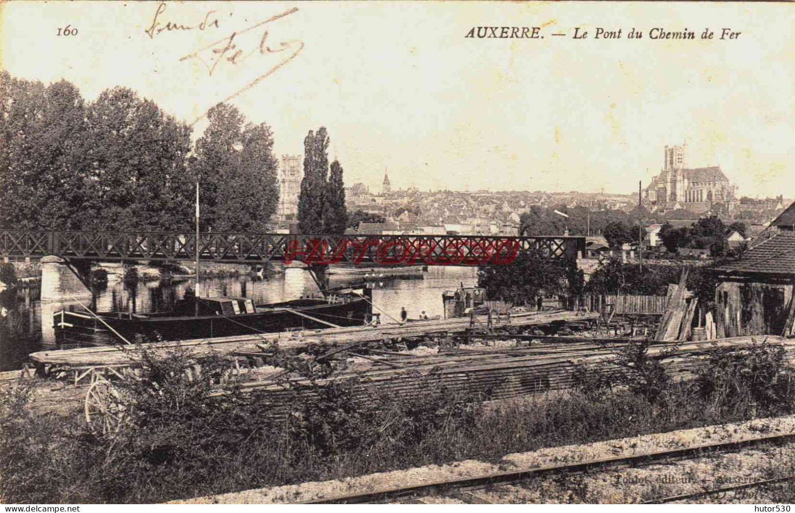 CPA AUXERRE - YONNE - LE PONT DU CHEMIN DE FER - Auxerre