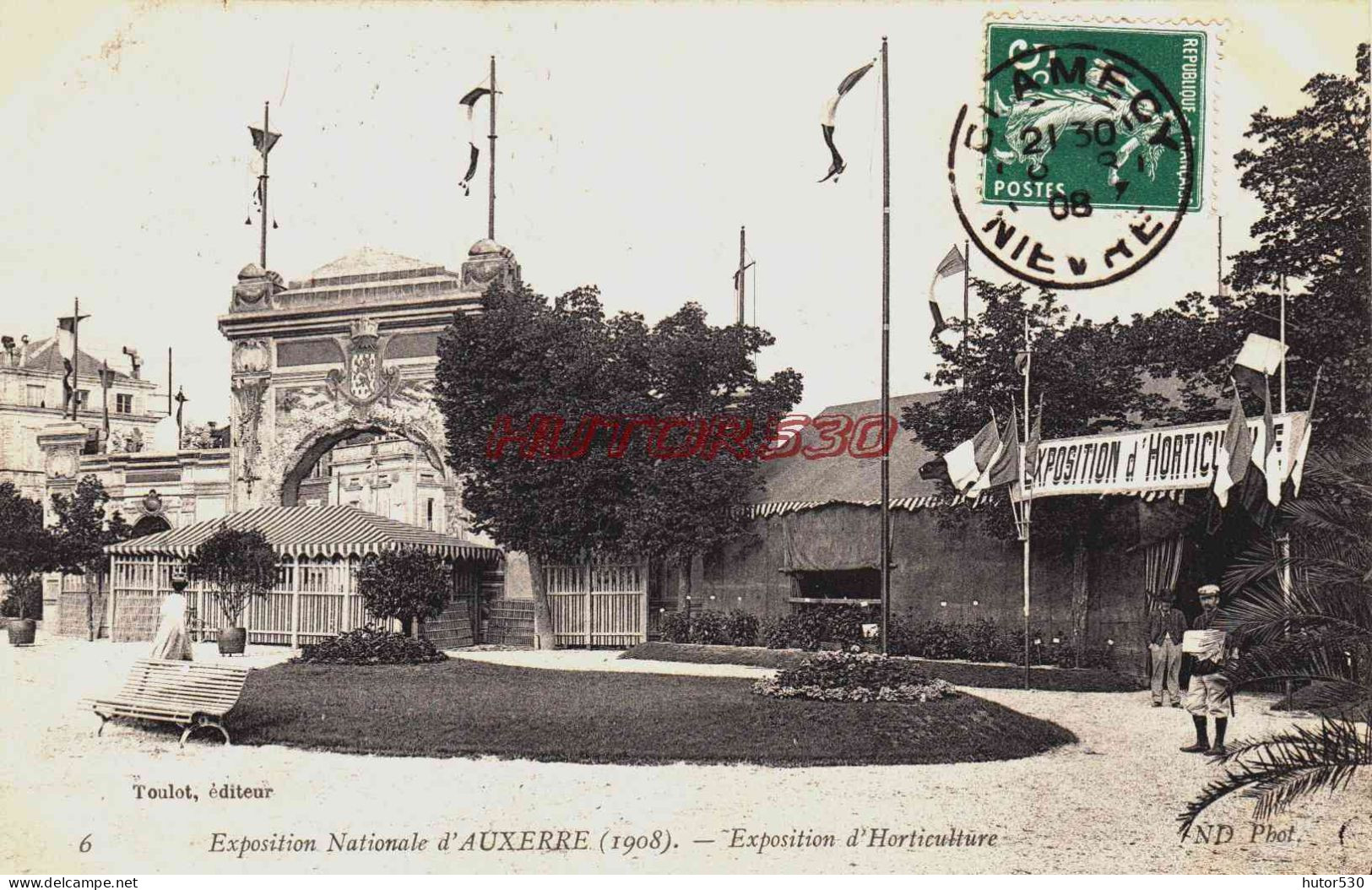 CPA AUXERRE - YONNE - L'EXPOSITION NATIONALE 1908 - EXPO D'HORTICULTURE - Auxerre