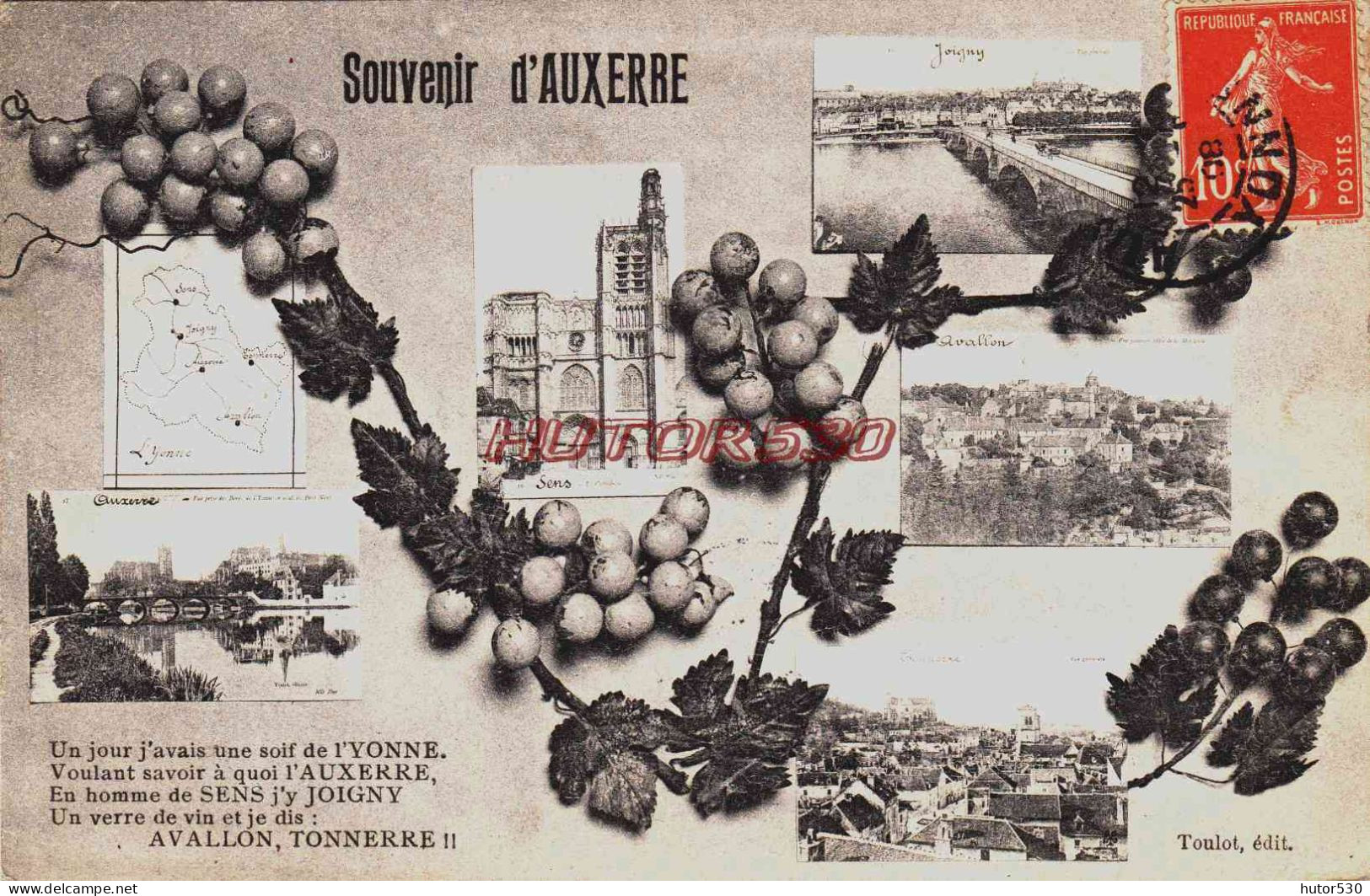 CPA AUXERRE - YONNE - SOUVENIR… MULTIVUES - Auxerre