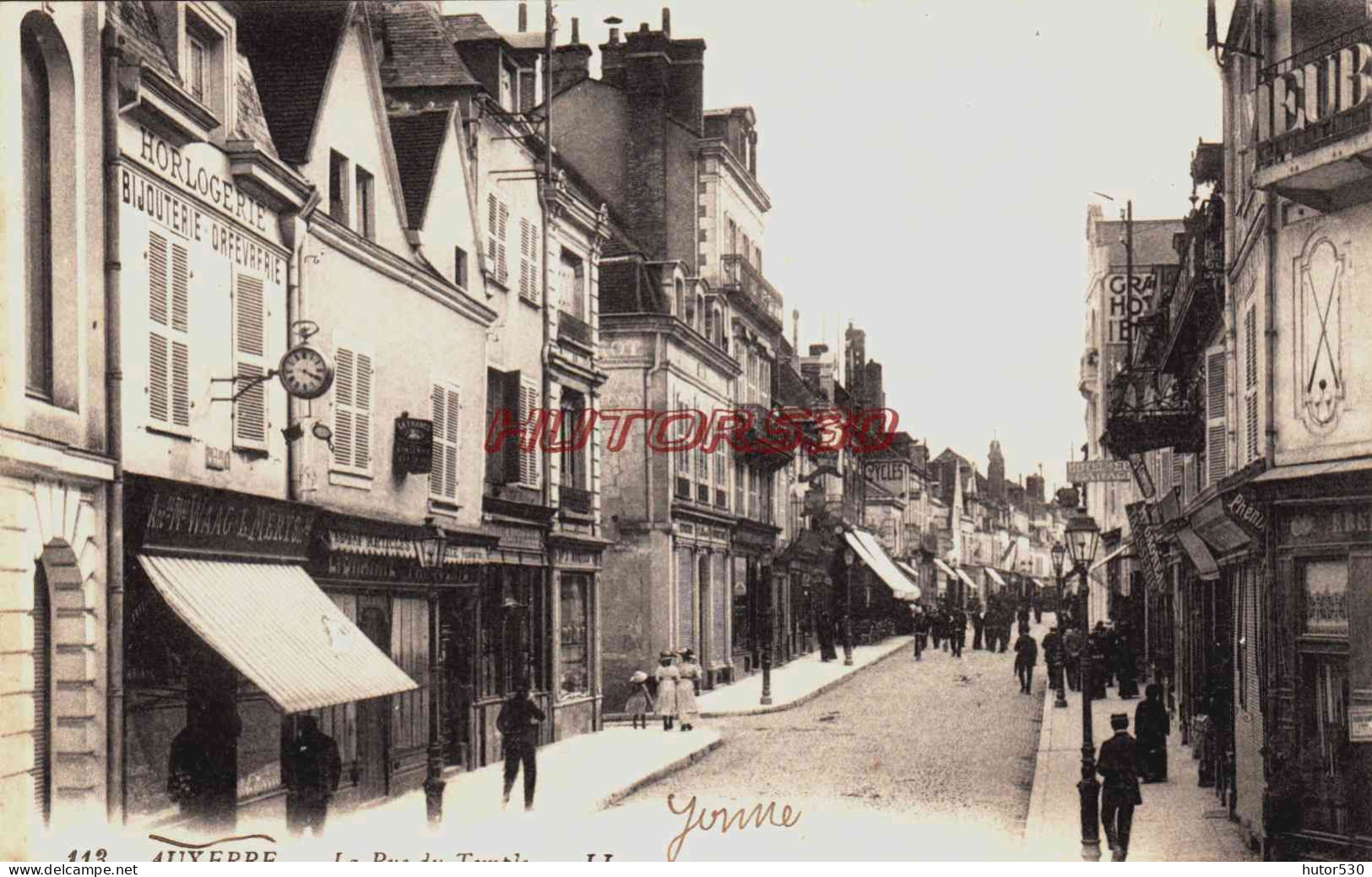 CPA AUXERRE - YONNE - LA RUE DU TEMPLE - Auxerre