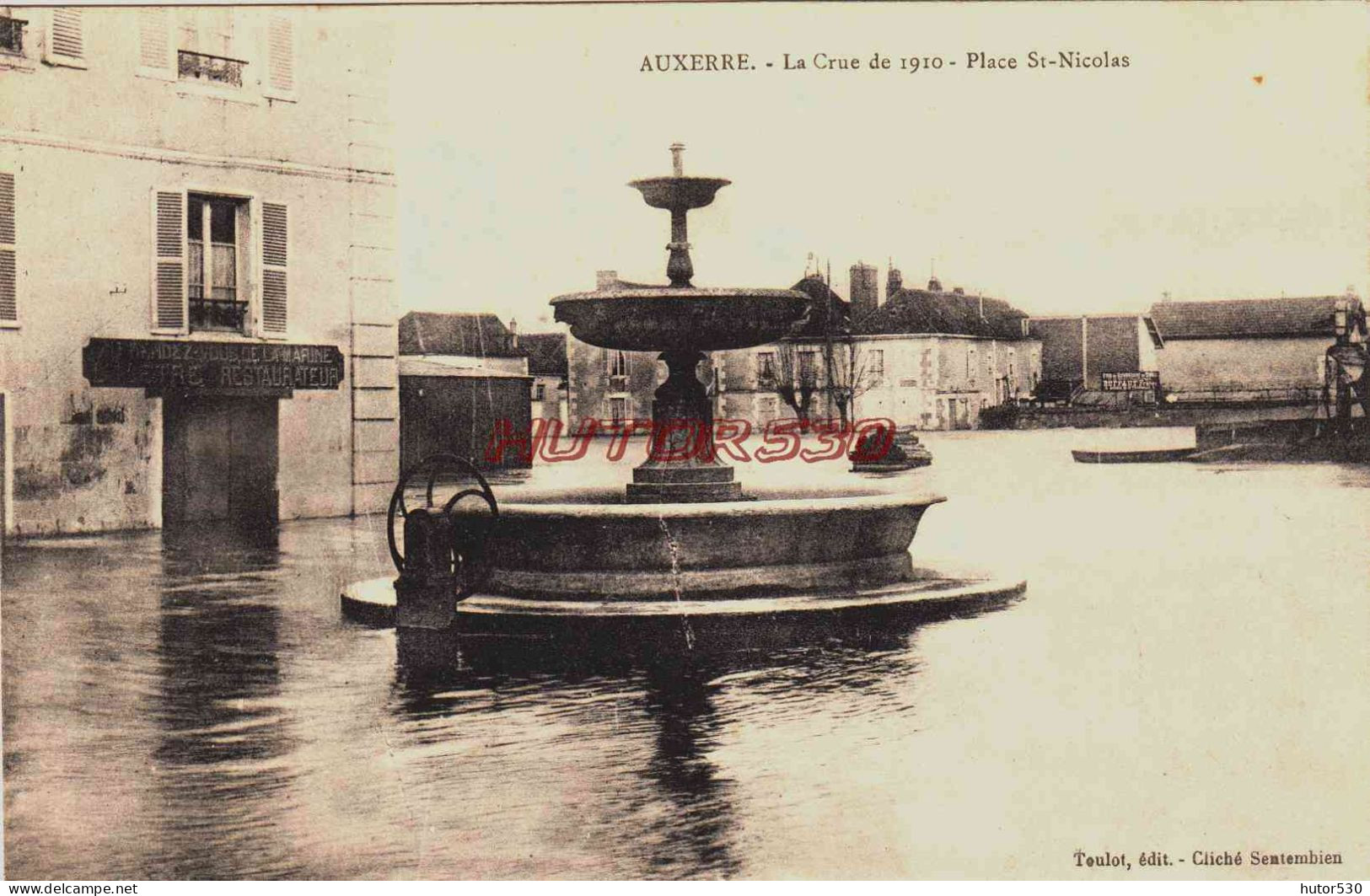 CPA AUXERRE - YONNE - CRUE 1910 - PLACE SAINT NICOLAS - Auxerre