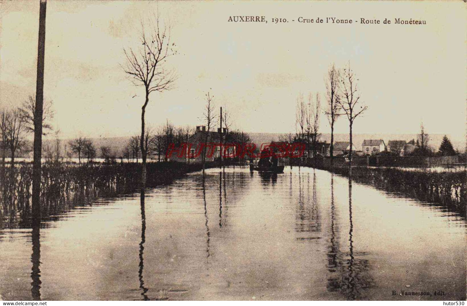 CPA AUXERRE - YONNE - CRUE 1910 - ROUTE DE MONETEAU - Auxerre