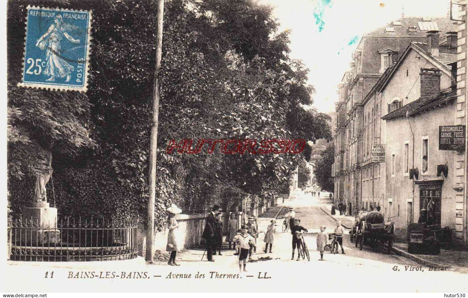 CPA BAINS LES BAINS - VOSGES - AVENUE DES THERMES - Bains Les Bains