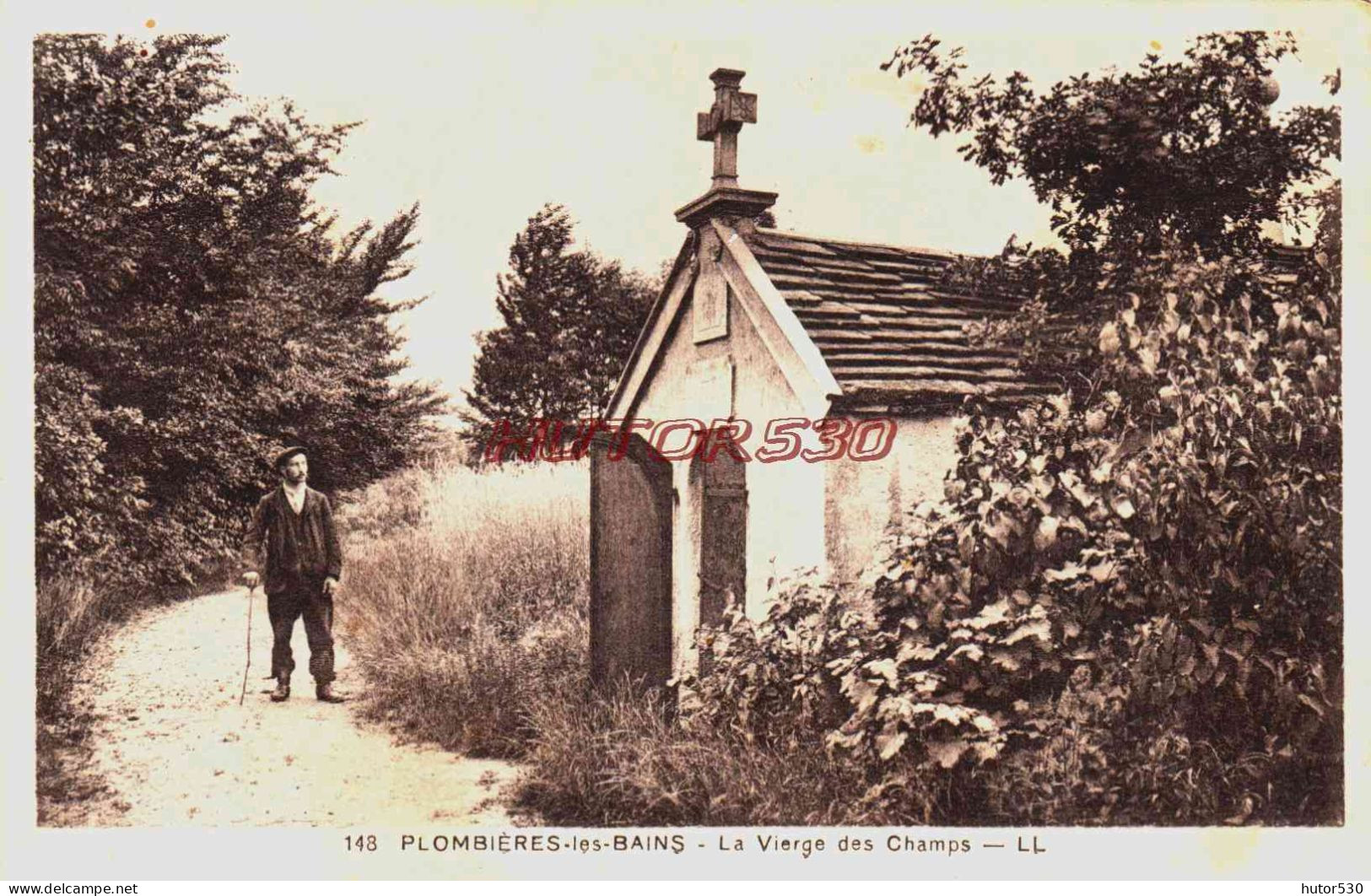 CPA PLOMBIERES LES BAINS - VOSGES - LA VIERGE DES CHAMPS - Plombieres Les Bains