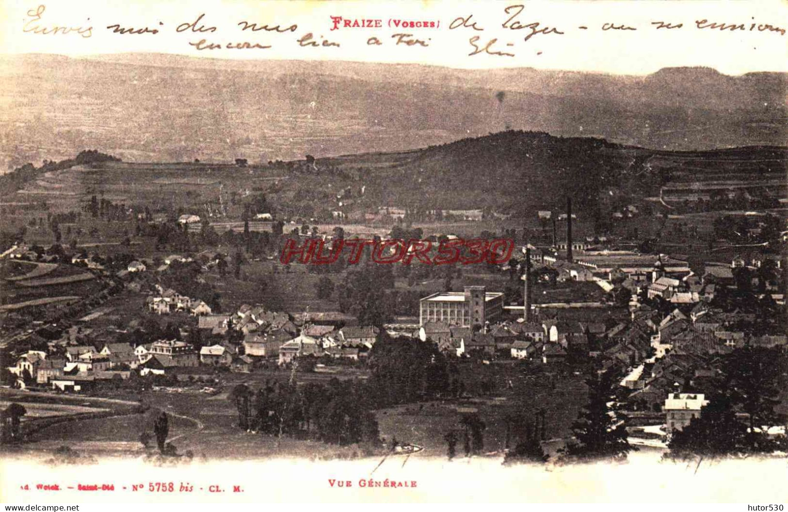 CPA FRAIZE - VOSGES - VUE GENERALE - Fraize