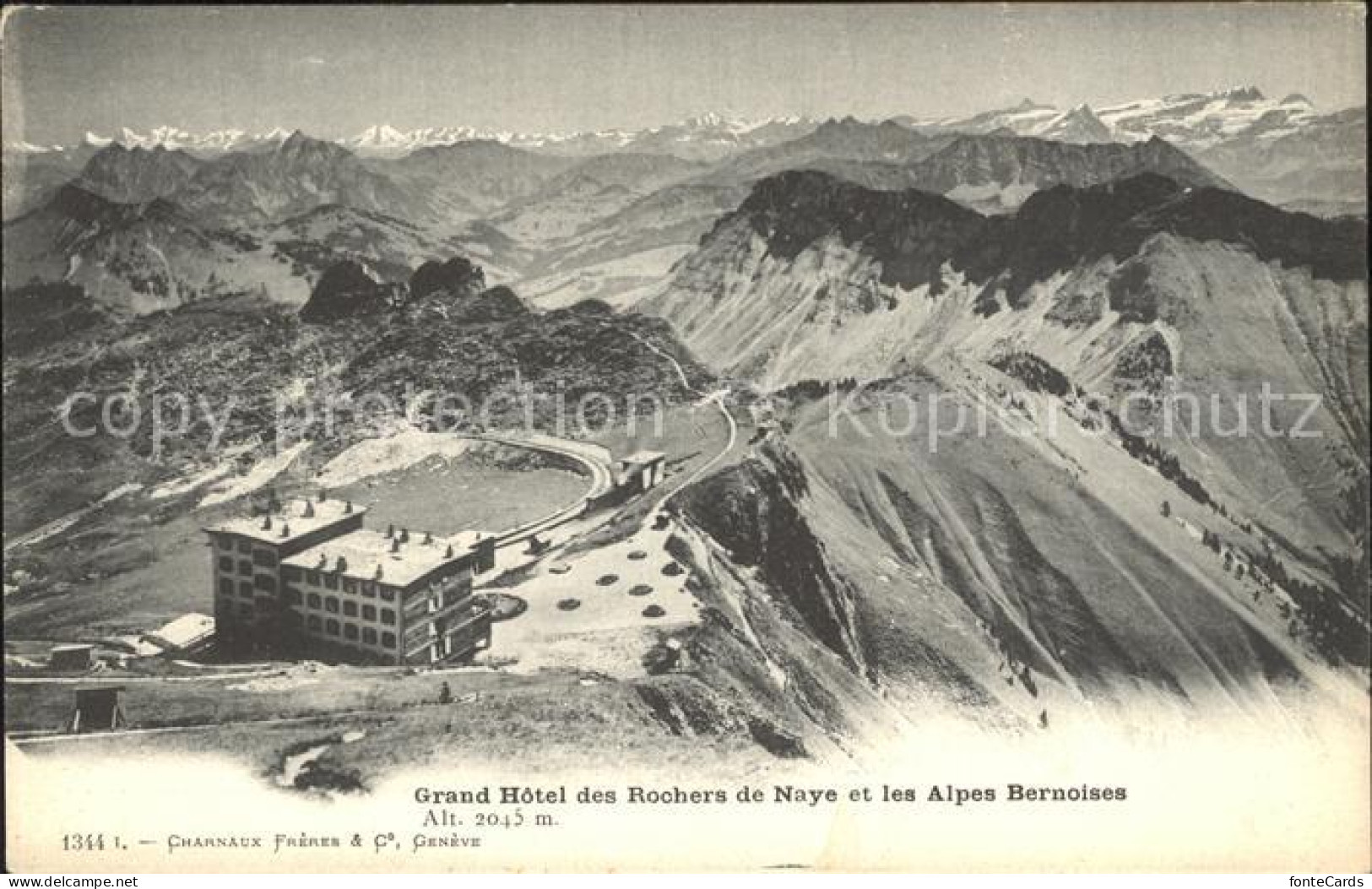 12295051 Rochers De Naye Grand Hotel Et Les Alpes Bernoises Alpenpanorama Berner - Other & Unclassified