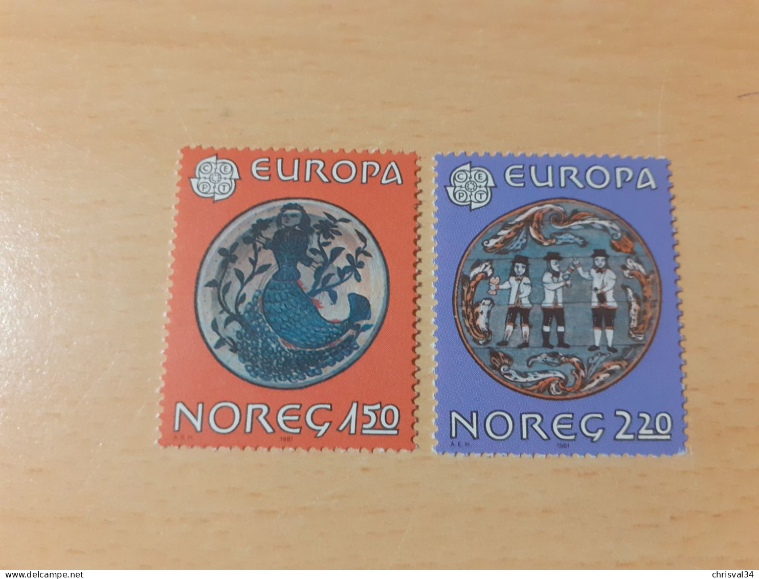 TIMBRES   EUROPA   1981  NORVEGE   N  792  /  793   COTE  2,50  EUROS    NEUFS  LUXE** - 1981