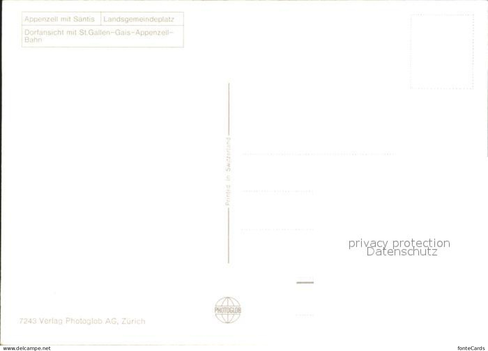 12292942 Appenzell IR Mit Saentis Appenzellerbahn Appenzell - Andere & Zonder Classificatie