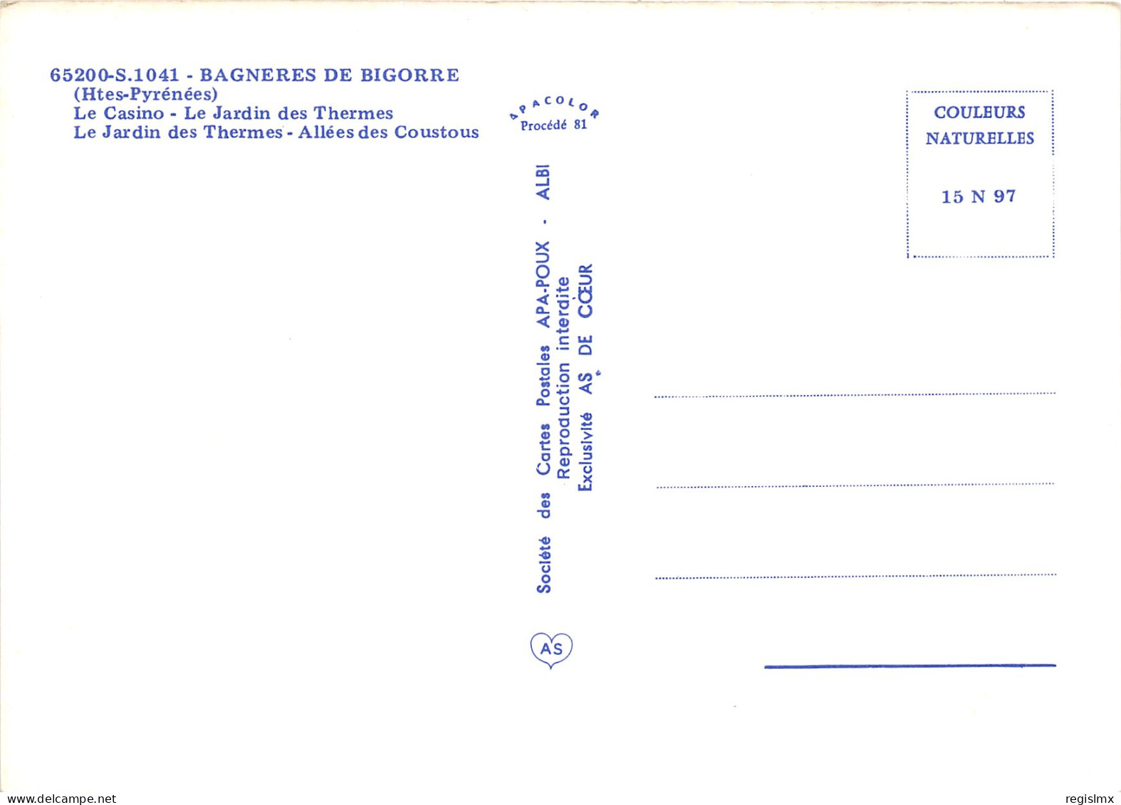 65-BAGNERES DE BIGORRE-N°1024-B/0277 - Bagneres De Bigorre
