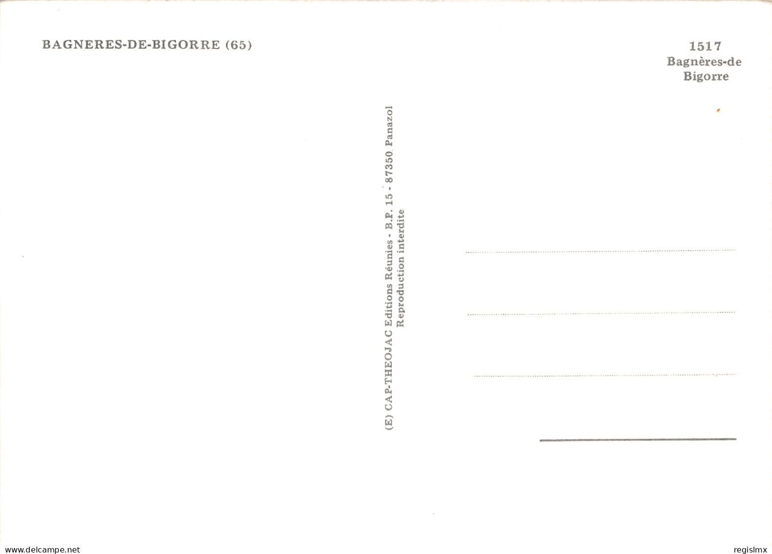 65-BAGNERES DE BIGORRE-N°1024-B/0281 - Bagneres De Bigorre