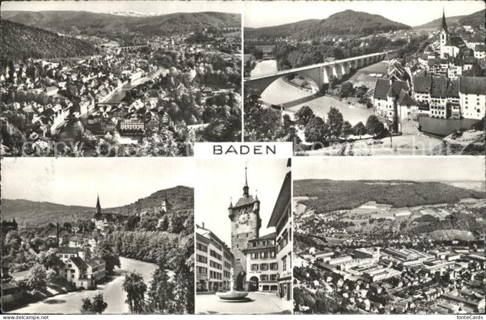 12290231 Baden AG Panorama Bruecke Altstadt Stadtturm Baden - Other & Unclassified