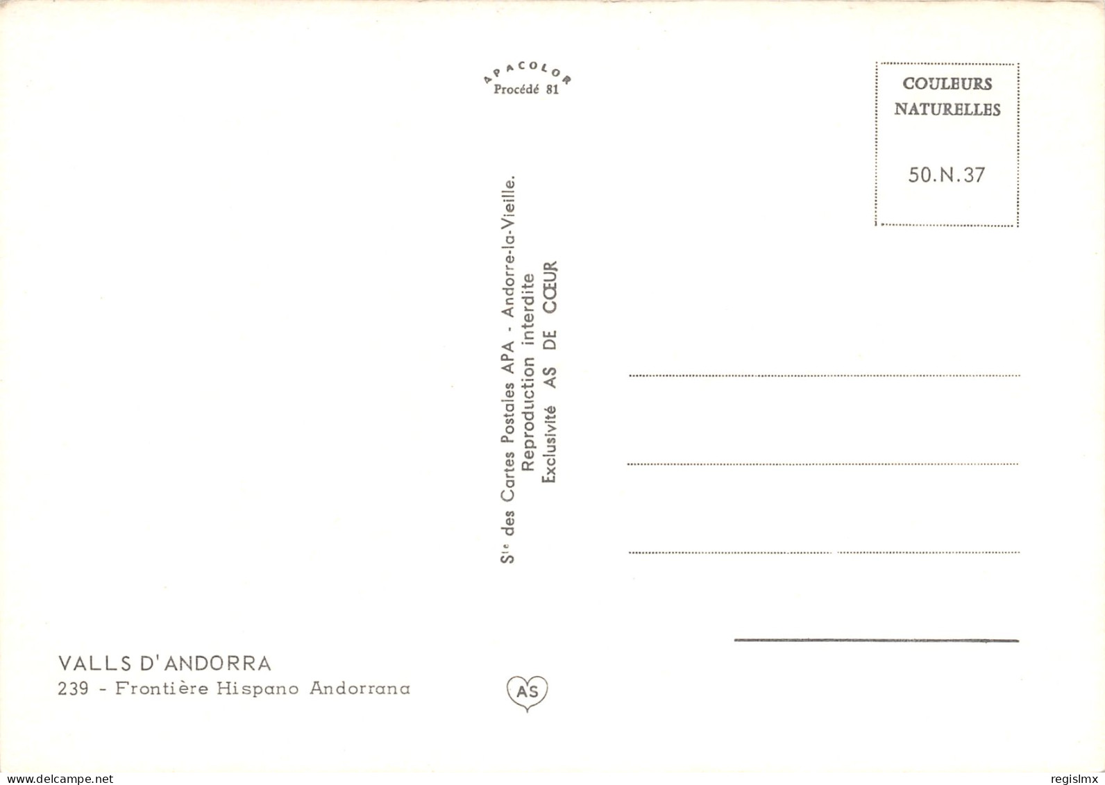 VALLS D ANDORRA-N°1025-C/0091 - Andorre