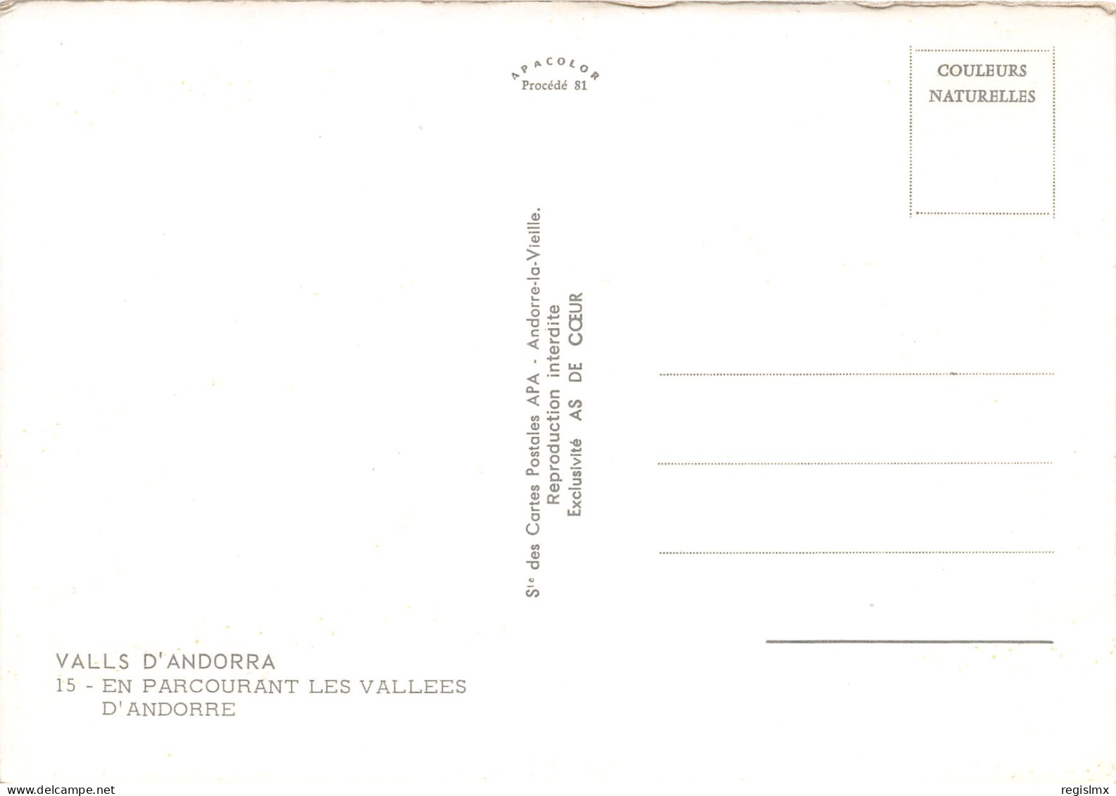 VALLS D ANDORRA-N°1025-C/0077 - Andorre