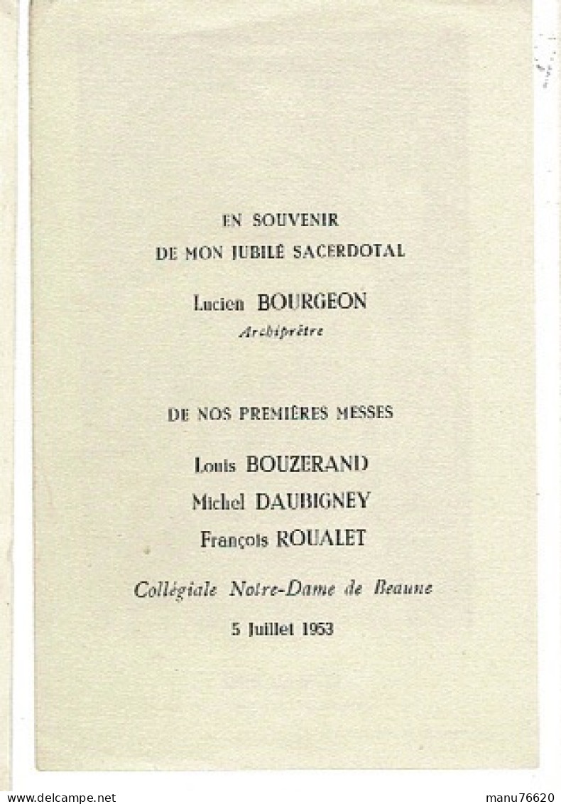 IMAGE RELIGIEUSE - CANIVET : Lucien Bourgeon Archiprêtre à Notre Dame De Beaune - France . - Religione & Esoterismo