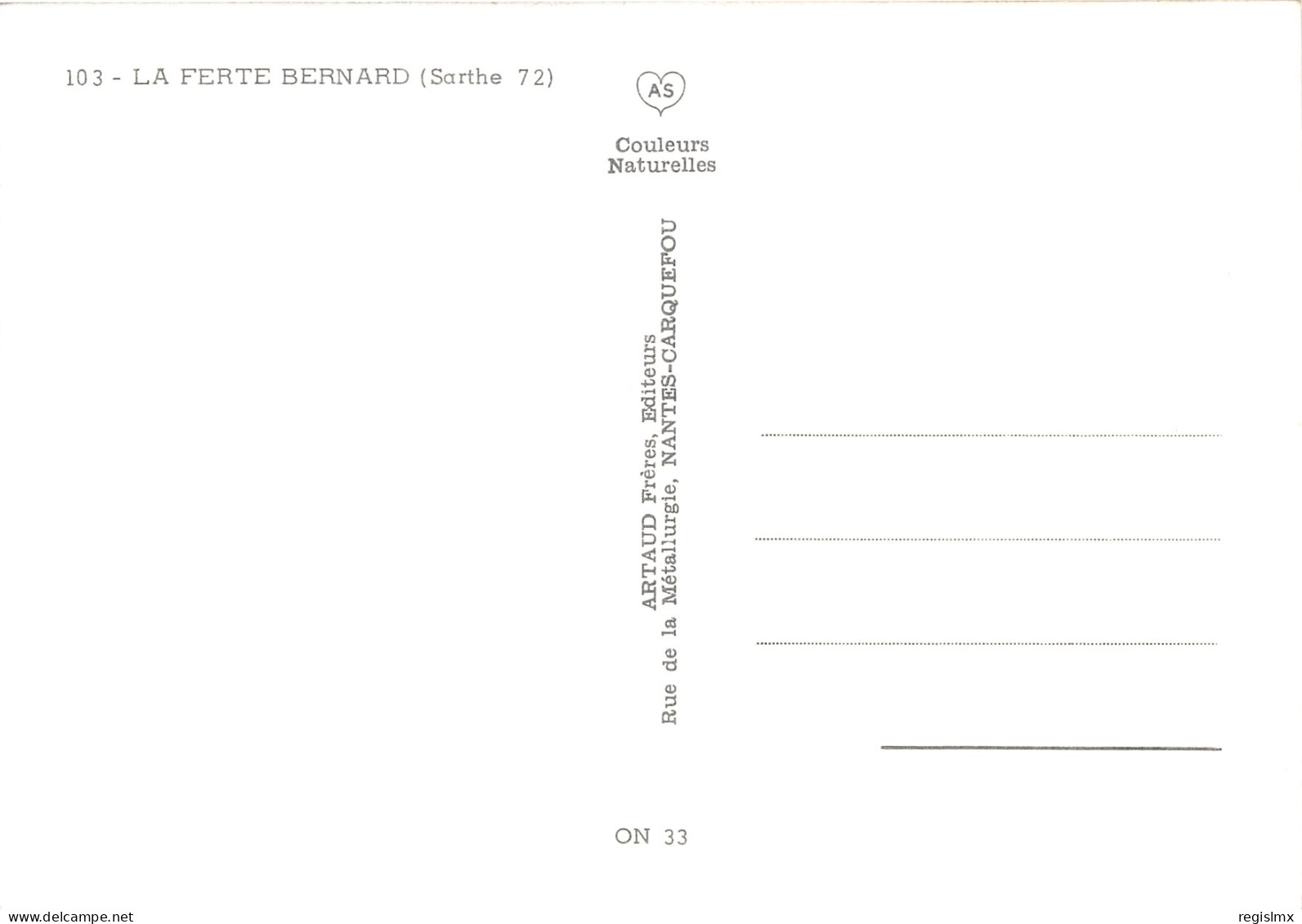 72-LA FERTE BERNARD-N°1026-E/0141 - La Ferte Bernard