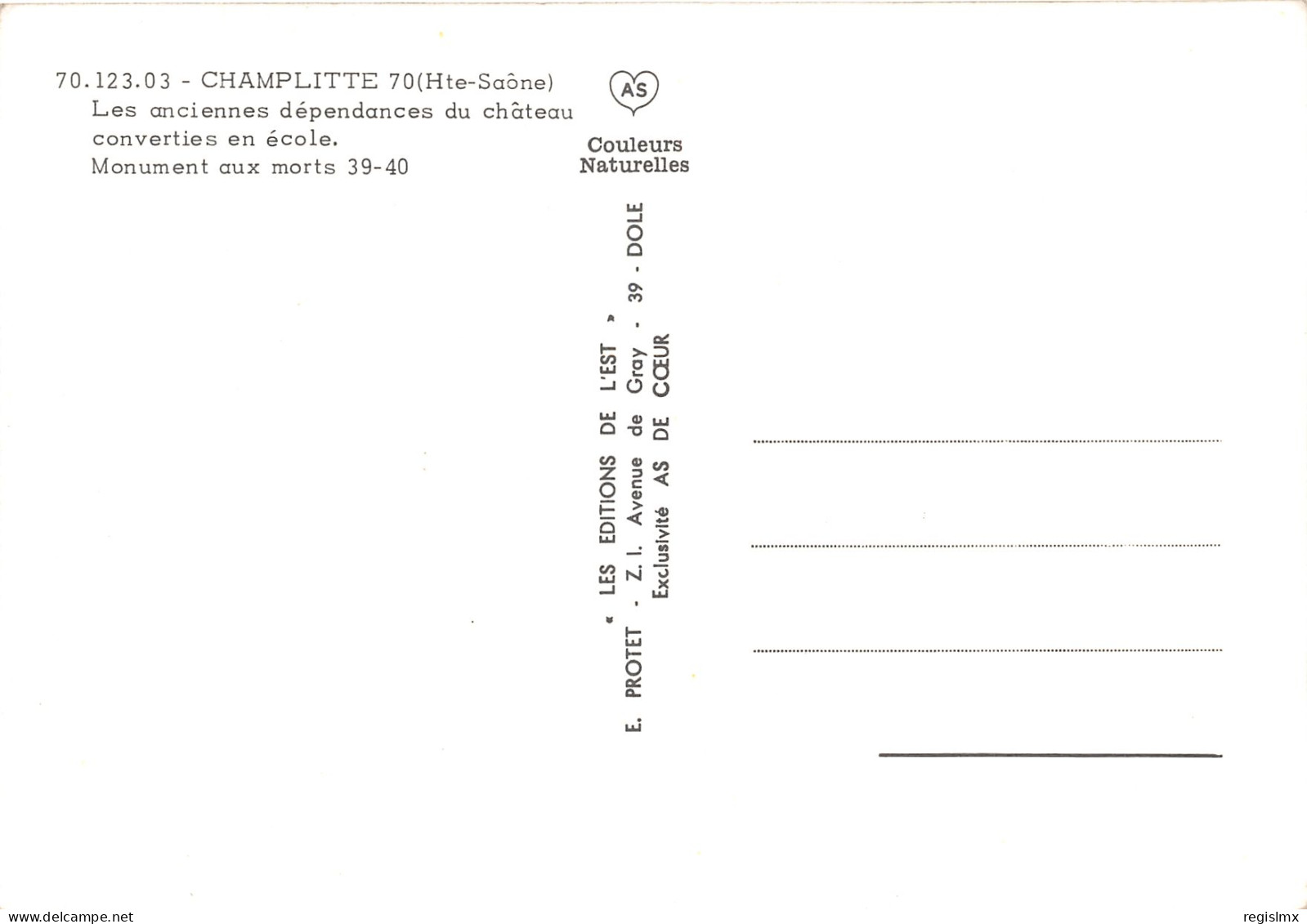 70-CHAMPLITTE-N°1026-D/0291 - Sonstige & Ohne Zuordnung