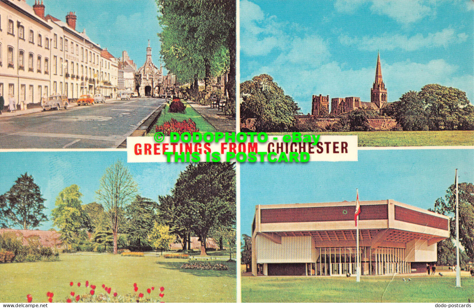 R552177 Greetings From Chichester. Photo View. D. V. Bennett. Multi View - Welt