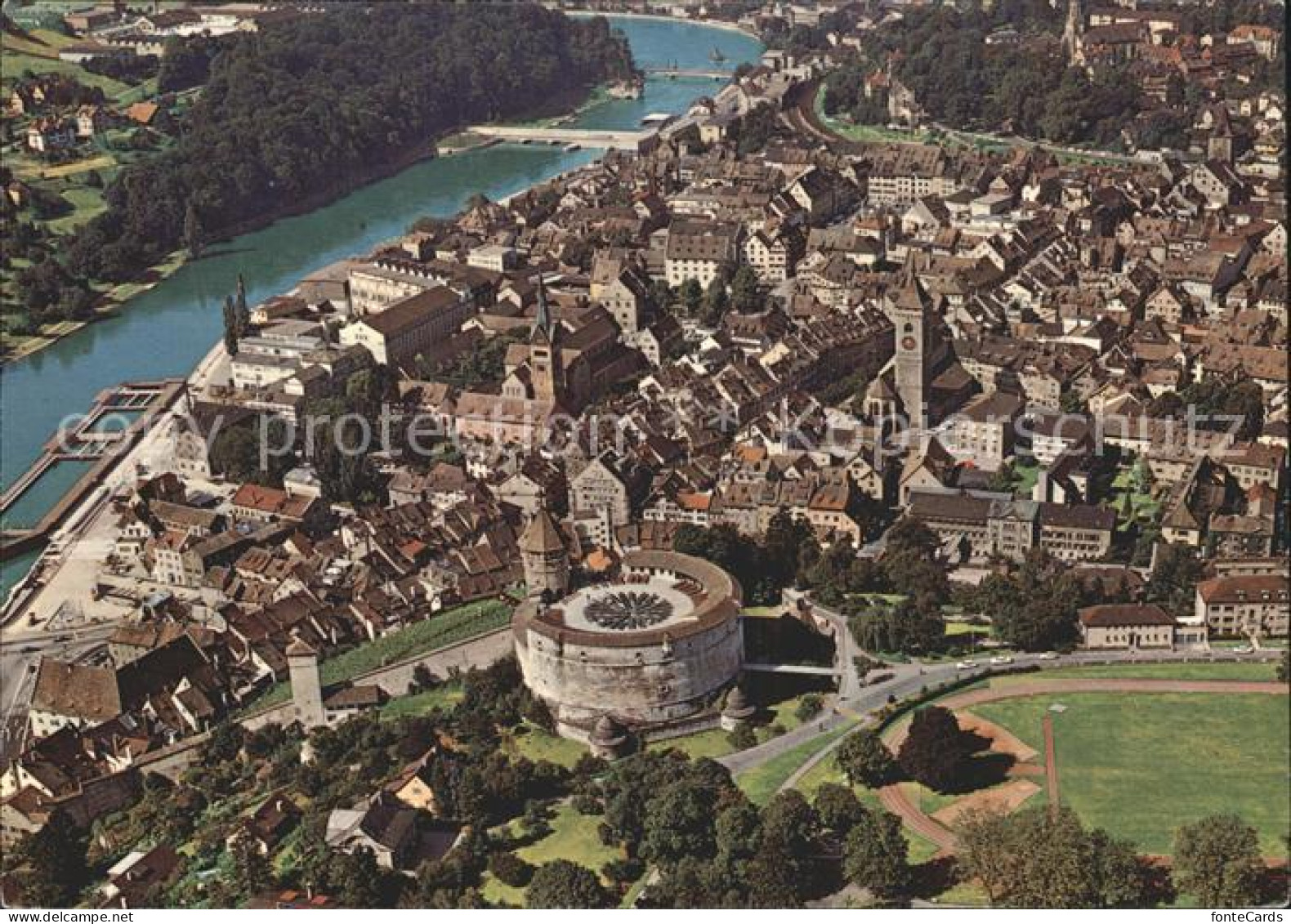 12278850 Schaffhausen SH Festung Munot Altstadt Rhein Fliegeraufnahme Schaffhaus - Sonstige & Ohne Zuordnung