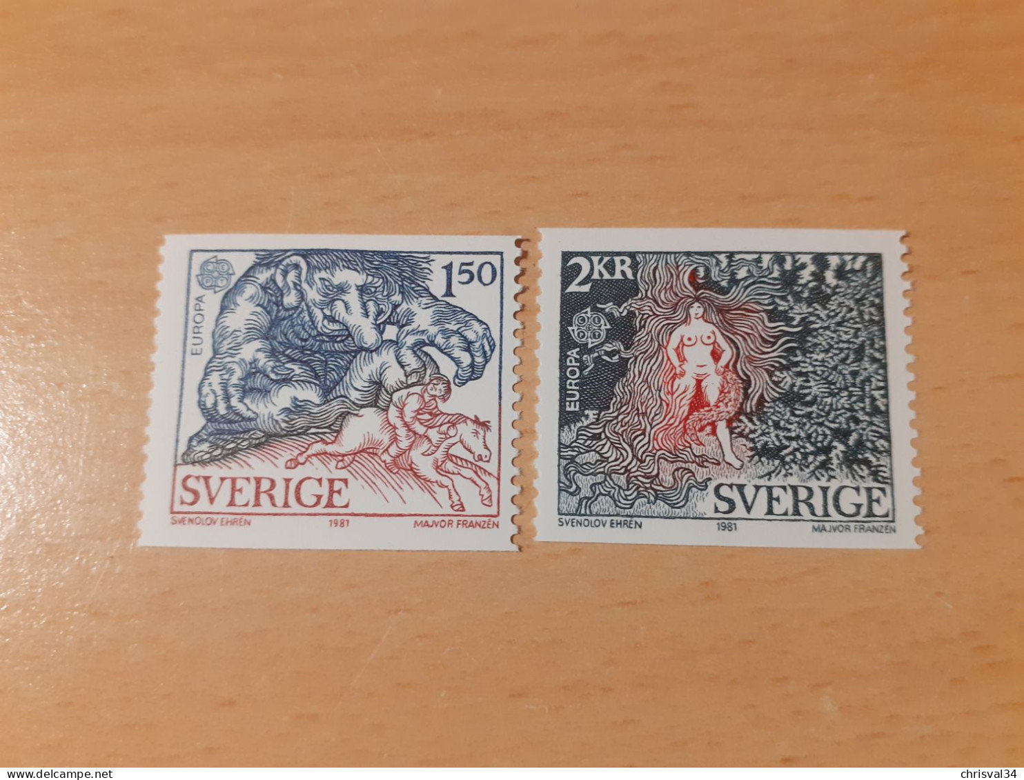 TIMBRES   EUROPA   1981  SUEDE   N  1124  / 1125   COTE  3,00  EUROS    NEUFS  LUXE** - 1981