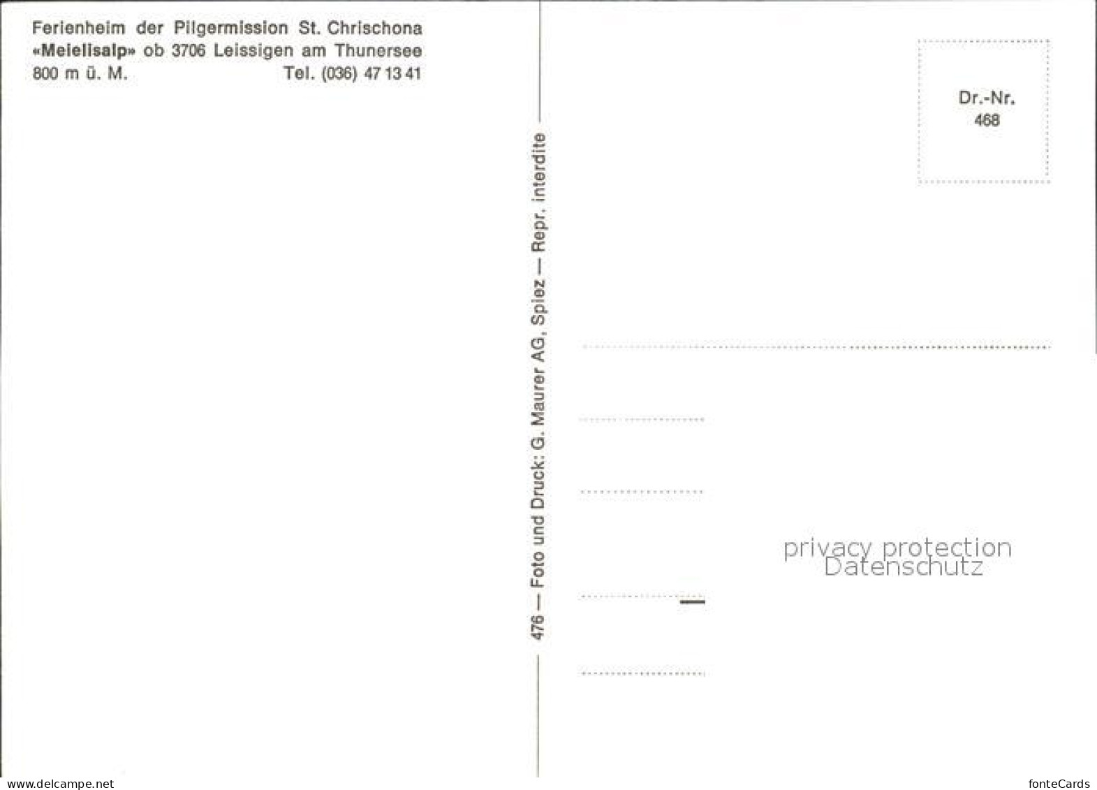 12277280 St Chrischona Ferienheim Pilgermission Meielisalp St. Chrischona - Other & Unclassified