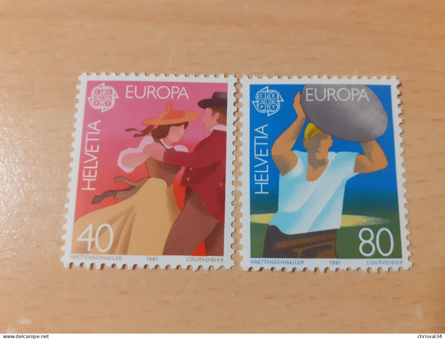 TIMBRES   EUROPA   1981  SUISSE   N  1126  / 1127   COTE  2,50  EUROS    NEUFS  LUXE** - 1981