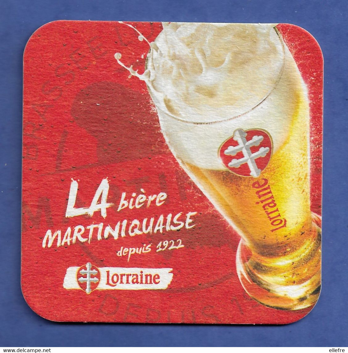 SOUS BOCK BIERE LORRAINE MARTINIQUE - Beer Mats