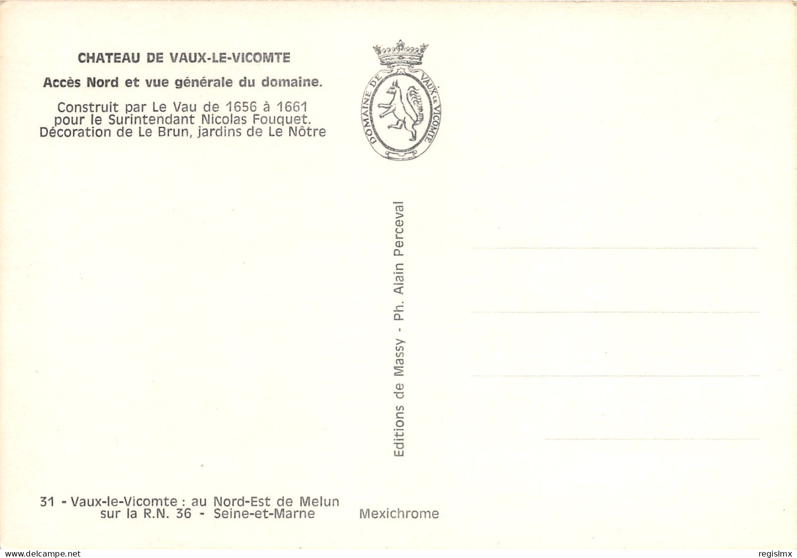77-VAUX LE VICOMTE-N°1028-E/0387 - Vaux Le Vicomte