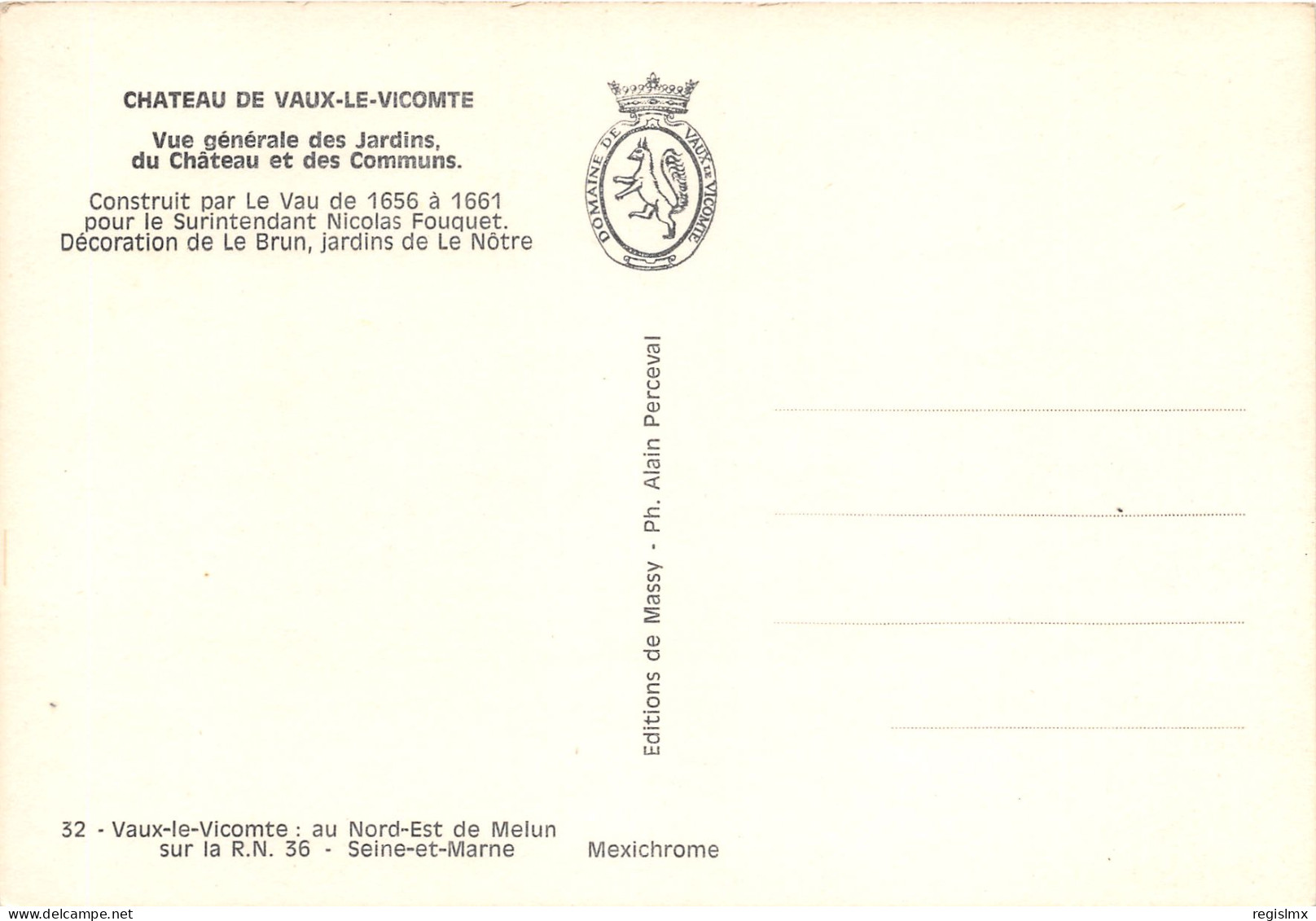 77-VAUX LE VICOMTE-N°1028-E/0383 - Vaux Le Vicomte