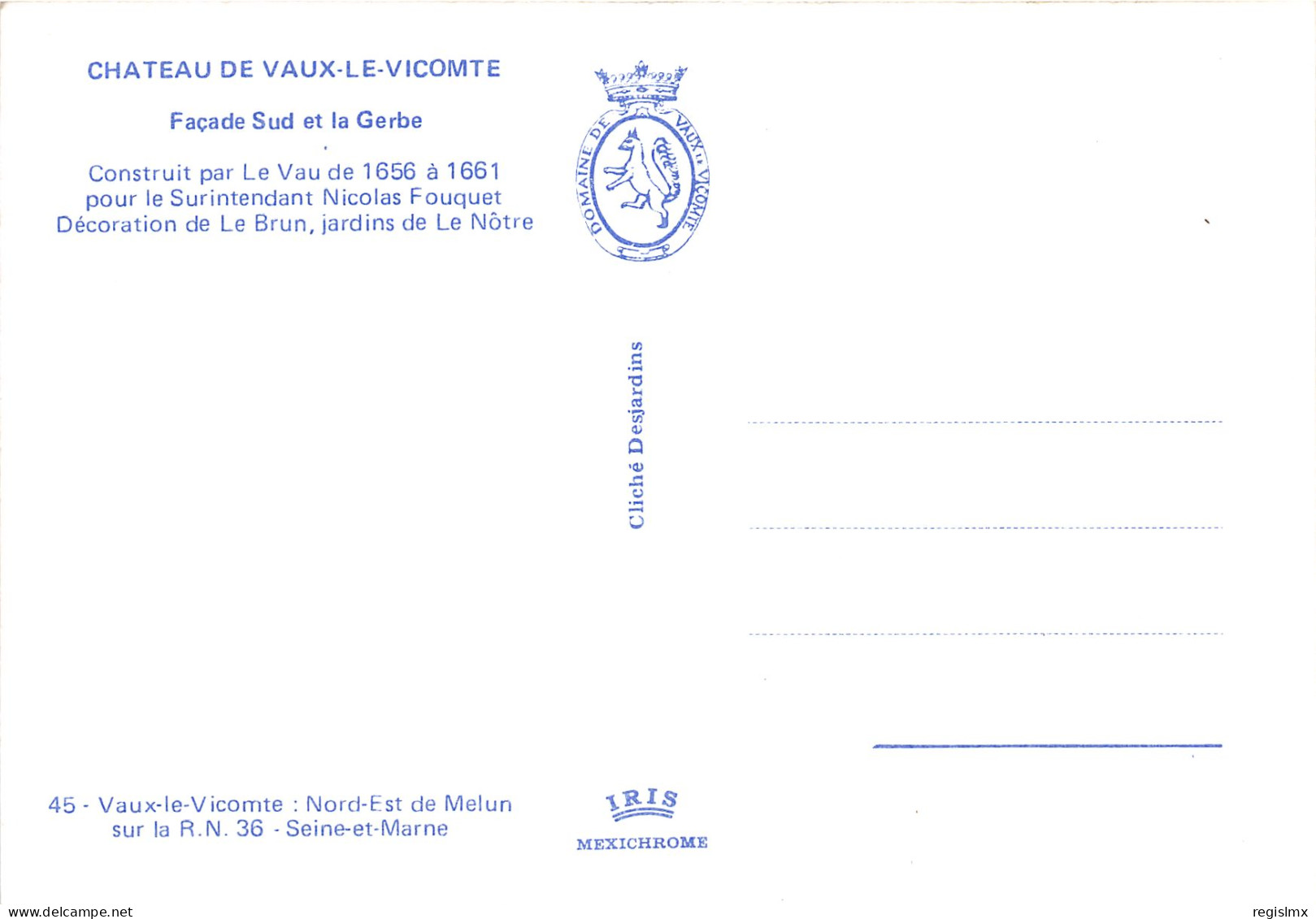 77-VAUX LE VICOMTE-N°1028-E/0375 - Vaux Le Vicomte