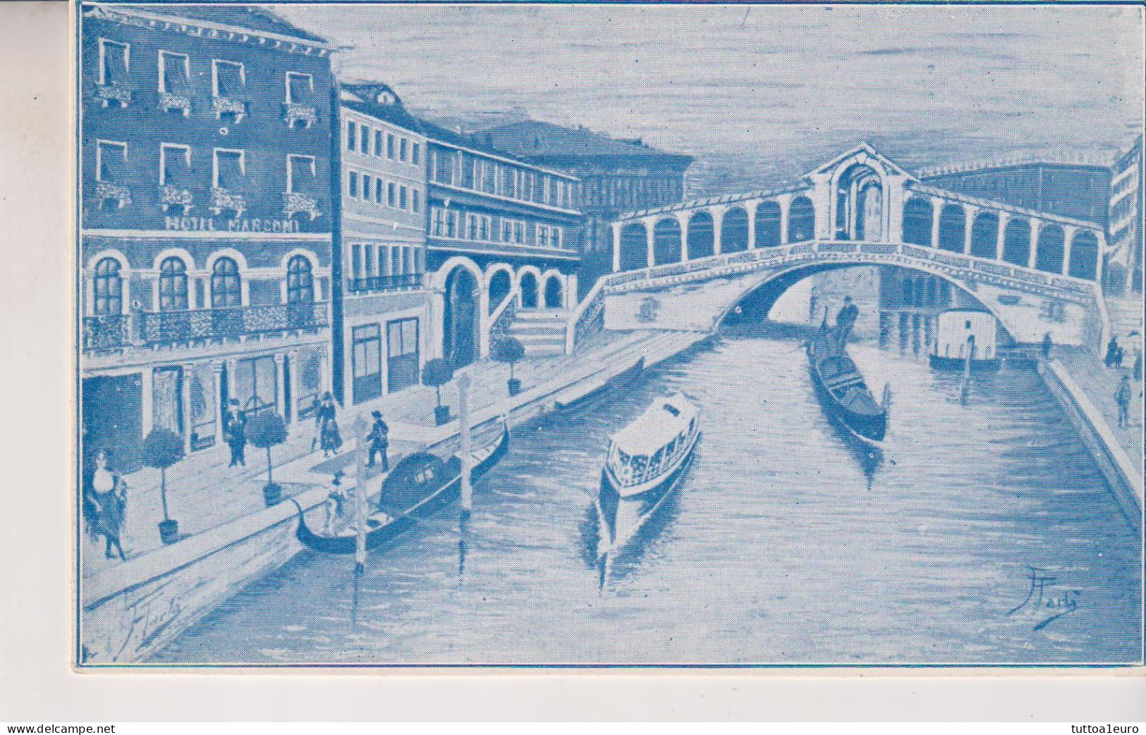 VENEZIA  HOTEL MARCONI  GRAN CANAL RIALTO PUBBLICITARIA - Venezia (Venedig)