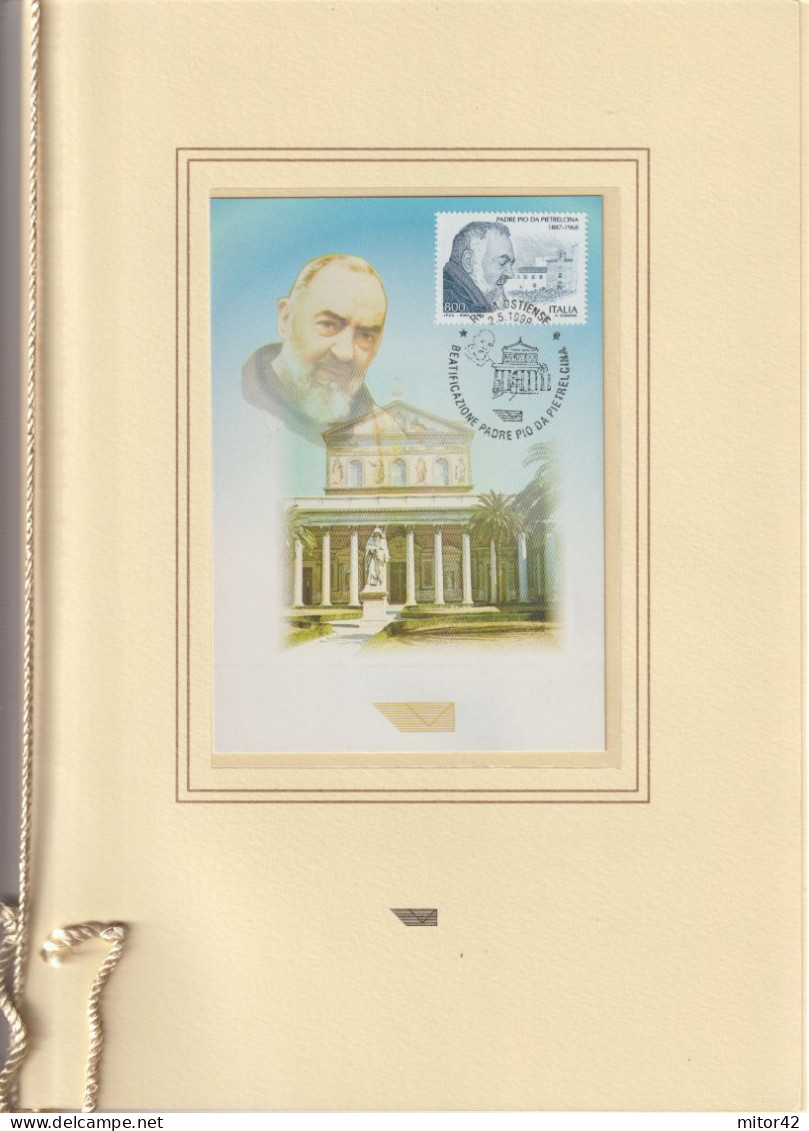 6-Padre Pio-5 Cartoline F.D.C.con Annulli Speciali In Folder Edito Da Poste Italiane-vedi Scansioni - Sonstige & Ohne Zuordnung