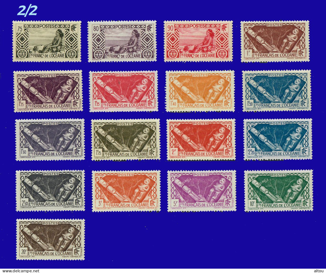 OCEANIE -  1939/1949 Y&T N°84 à 120 - Série Complète De 37 Timbres Neufs * (MLH) - Oceania (Other)