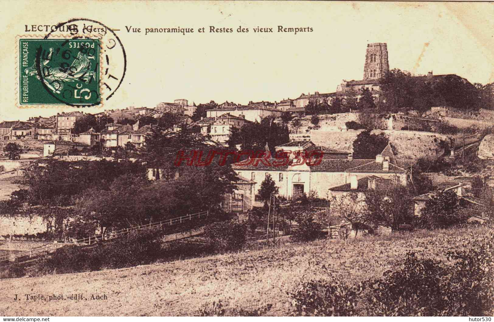 CPA LECTOURE - GERS - VUE PANORAMIQUE DE L'ESCALIER - Autres & Non Classés