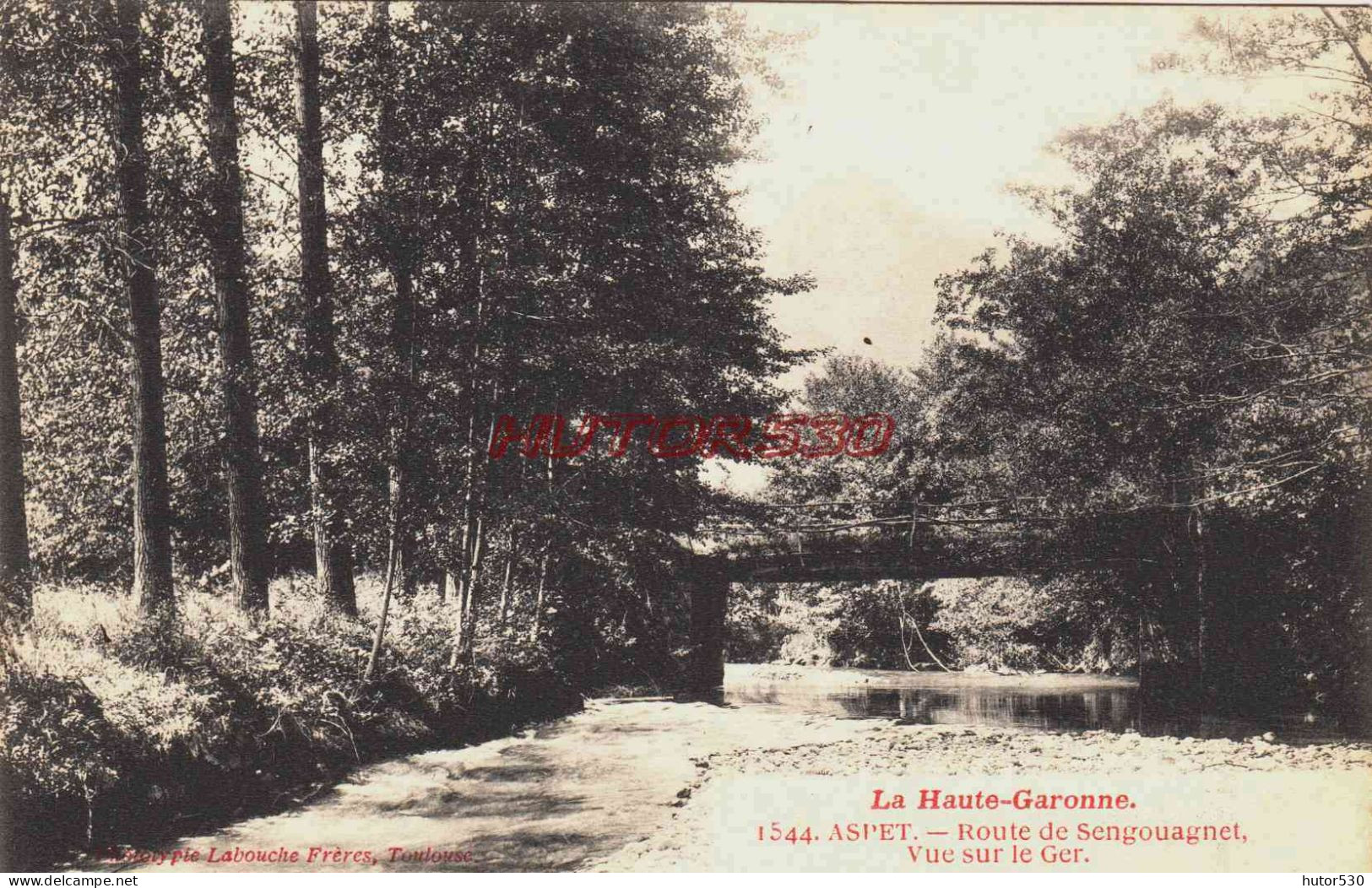 CPA ASPET - HAUTE GARONNE - ROUTE DE SENGOUAGNET - Autres & Non Classés