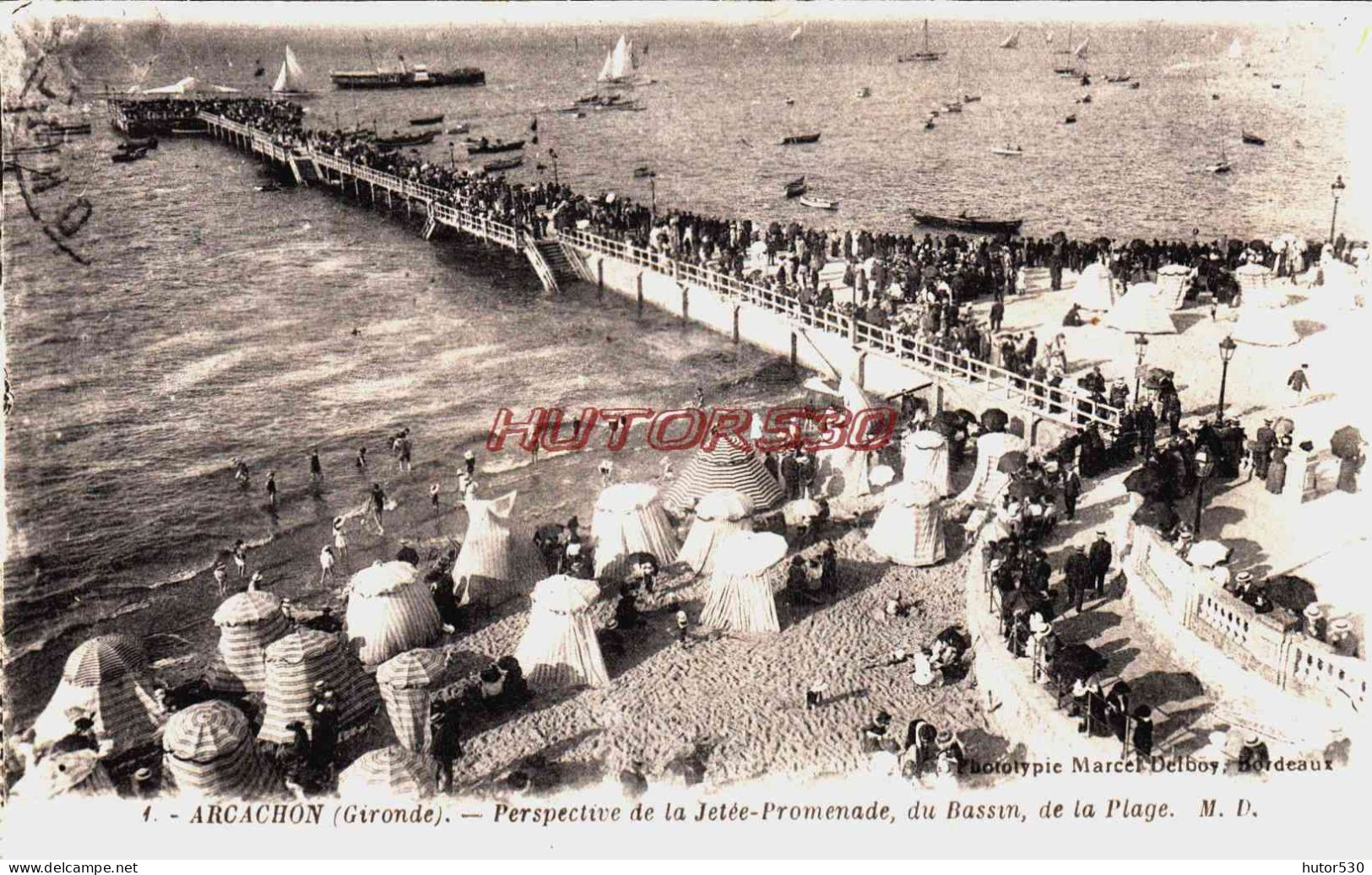 CPA ARCACHON - GIRONDE - LA JETEE PROMENADE - Arcachon