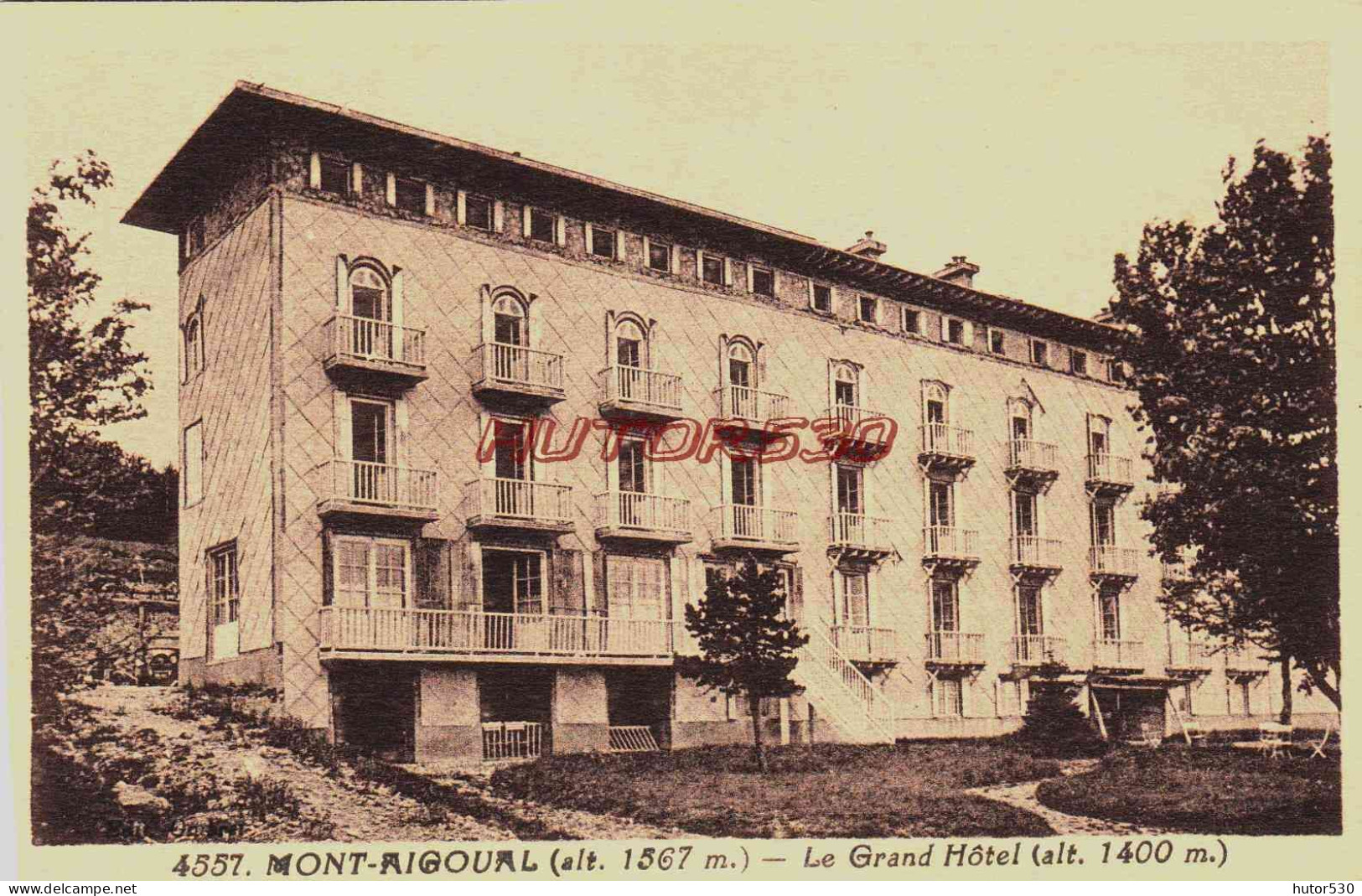 CPA MONT AIGOUAL - GARD - LE GRAND HOTEL - Other & Unclassified