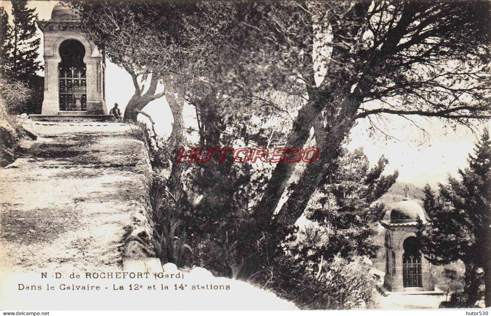 CPA NOTRE DAME DE ROCHEFORT - GARD - LE CALVAIRE - Autres & Non Classés