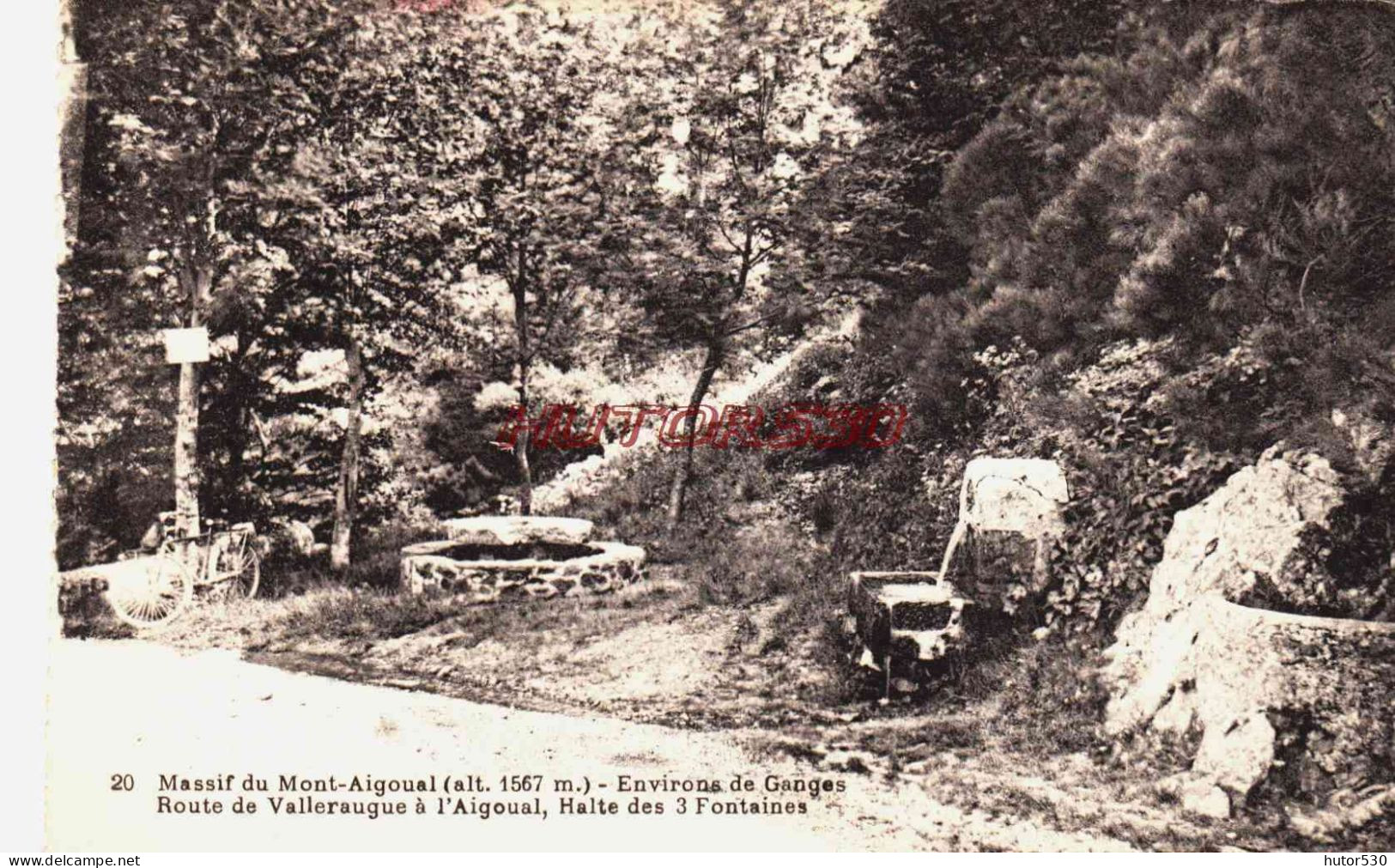 CPA GANGES - GARD - ROUTE DU MONT AIGOUAL - HALTE DES 3 FONTAINES - Autres & Non Classés