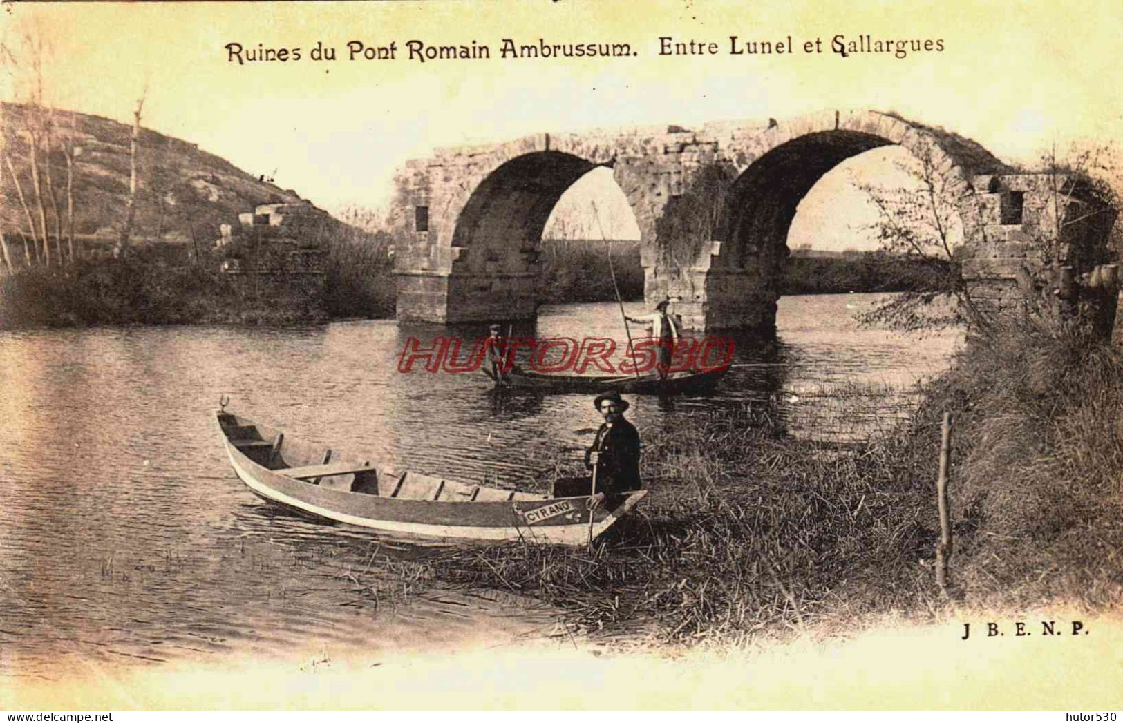 CPA PONT ROMAIN AMBRUSSUM - GARD - ENTRE LUNEL ET GALLARGUES - Autres & Non Classés