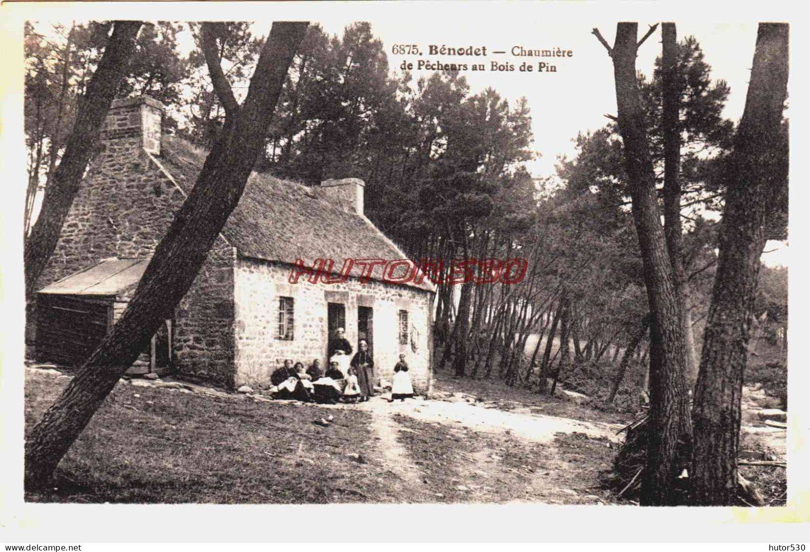 CPA BENODET - FINISTERE - CHAUMIERE DE PECHEURS AU BOIS DE PIN - Bénodet