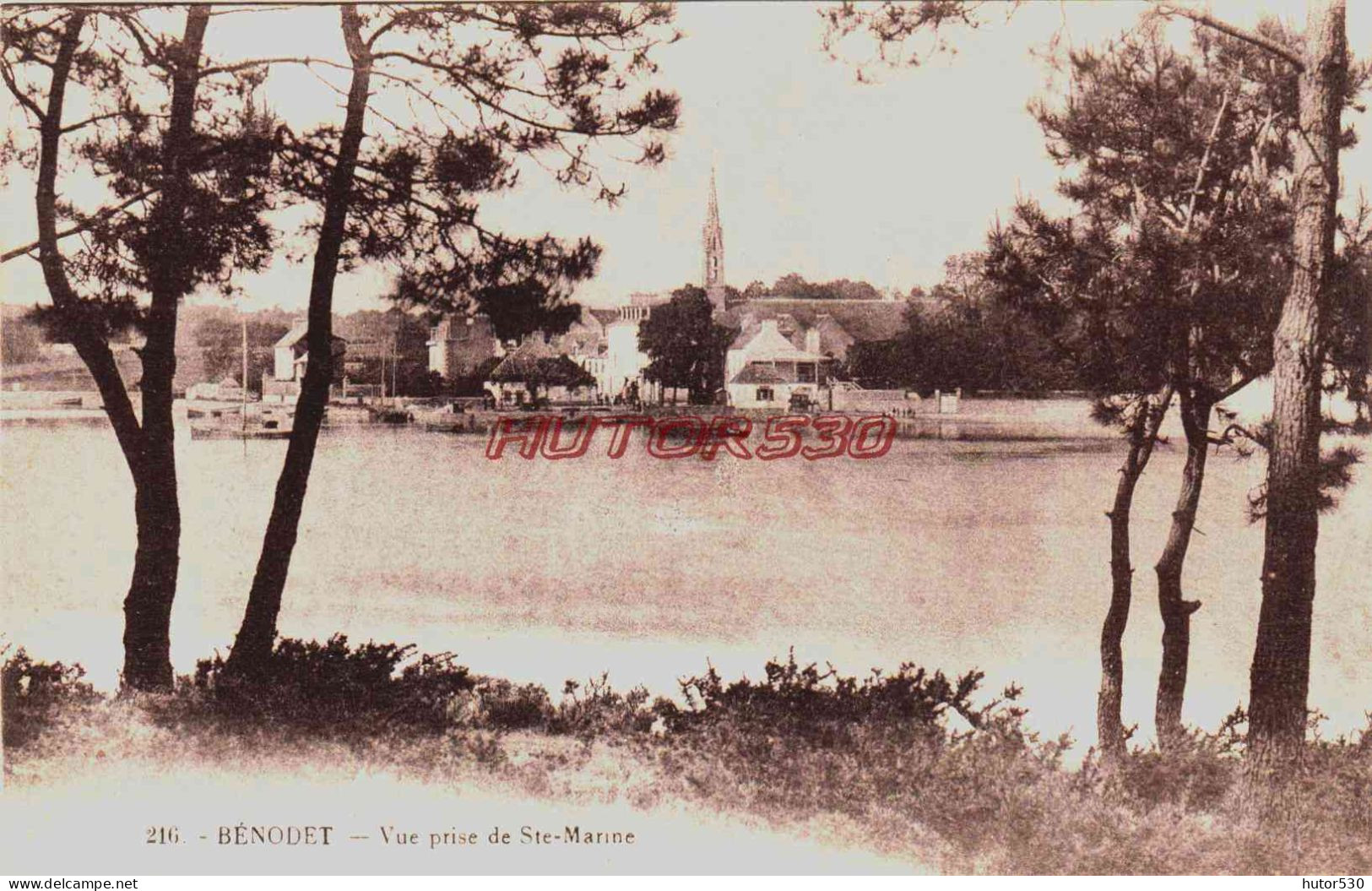 CPA BENODET - FINISTERE - VUE PRISE DE SAINTE MARINE - Bénodet