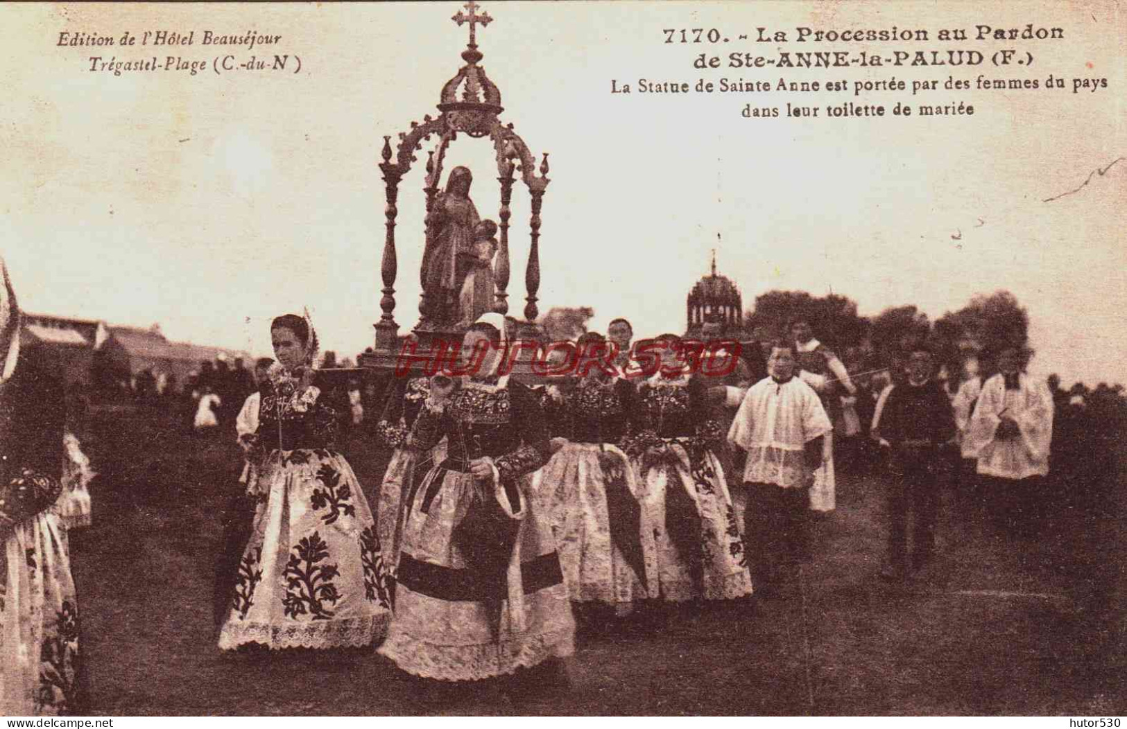 CPA SAINTE ANNE LA PALUD - FINISTERE - LA PROCESSION AU PARDON - Other & Unclassified